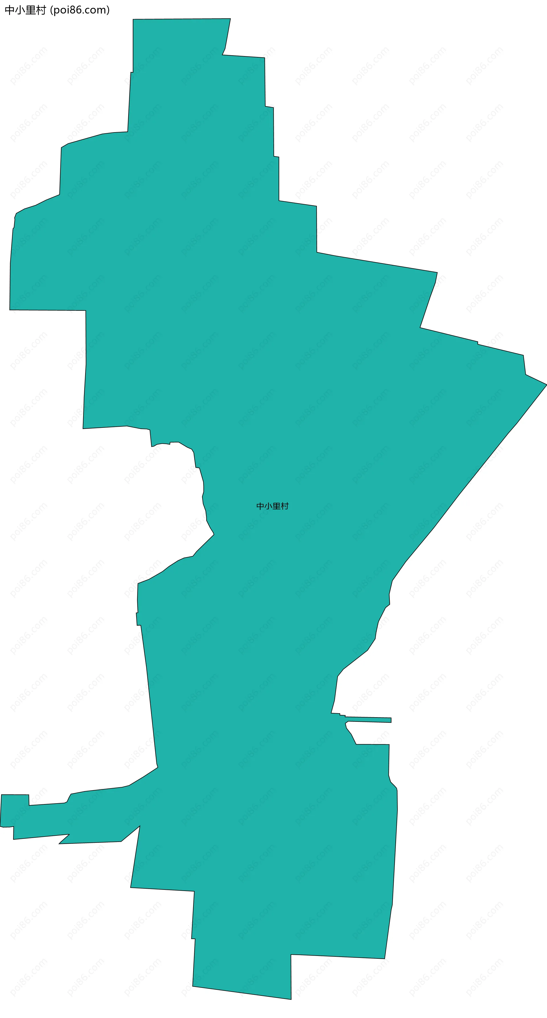 中小里村边界地图