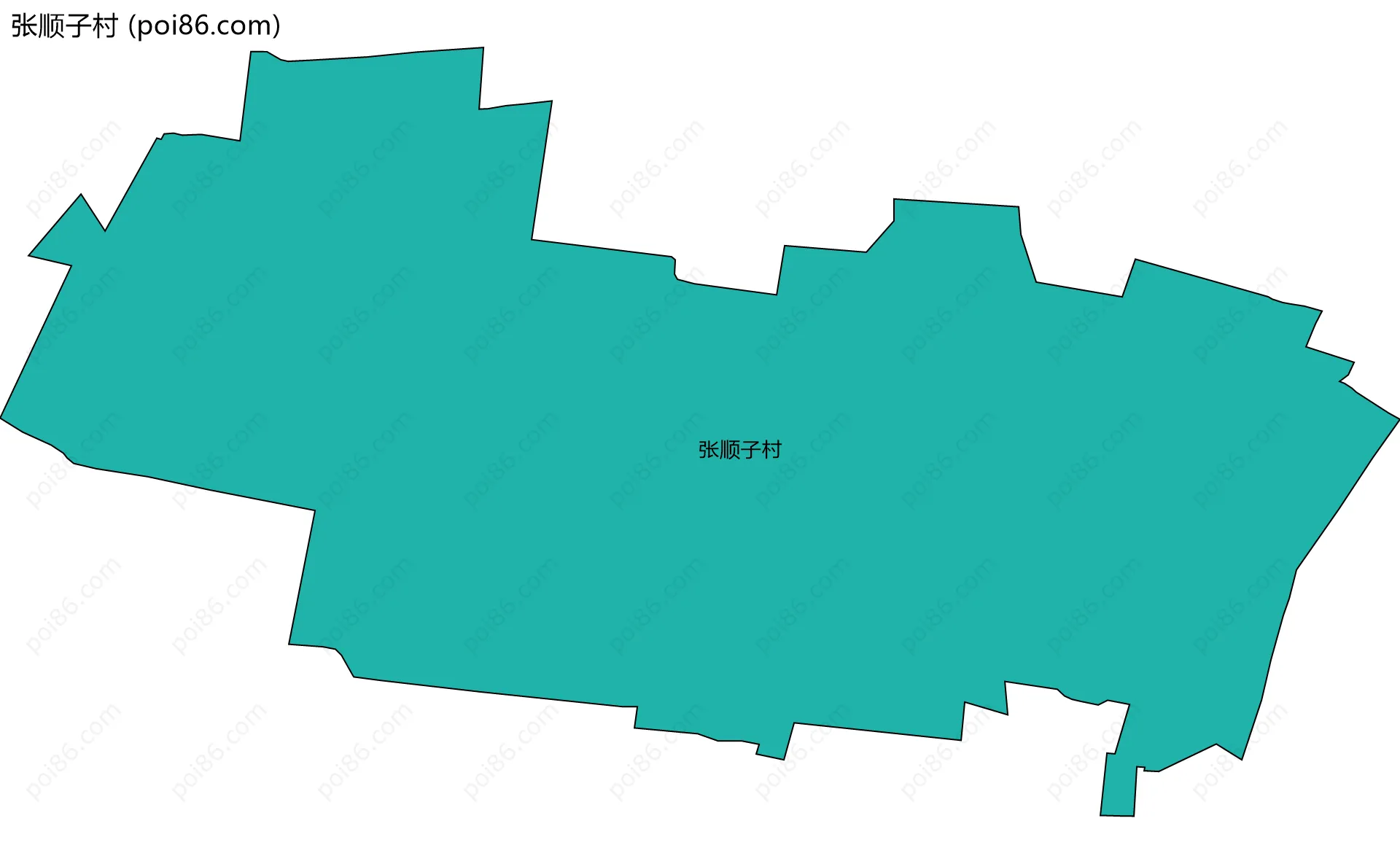 张顺子村边界地图