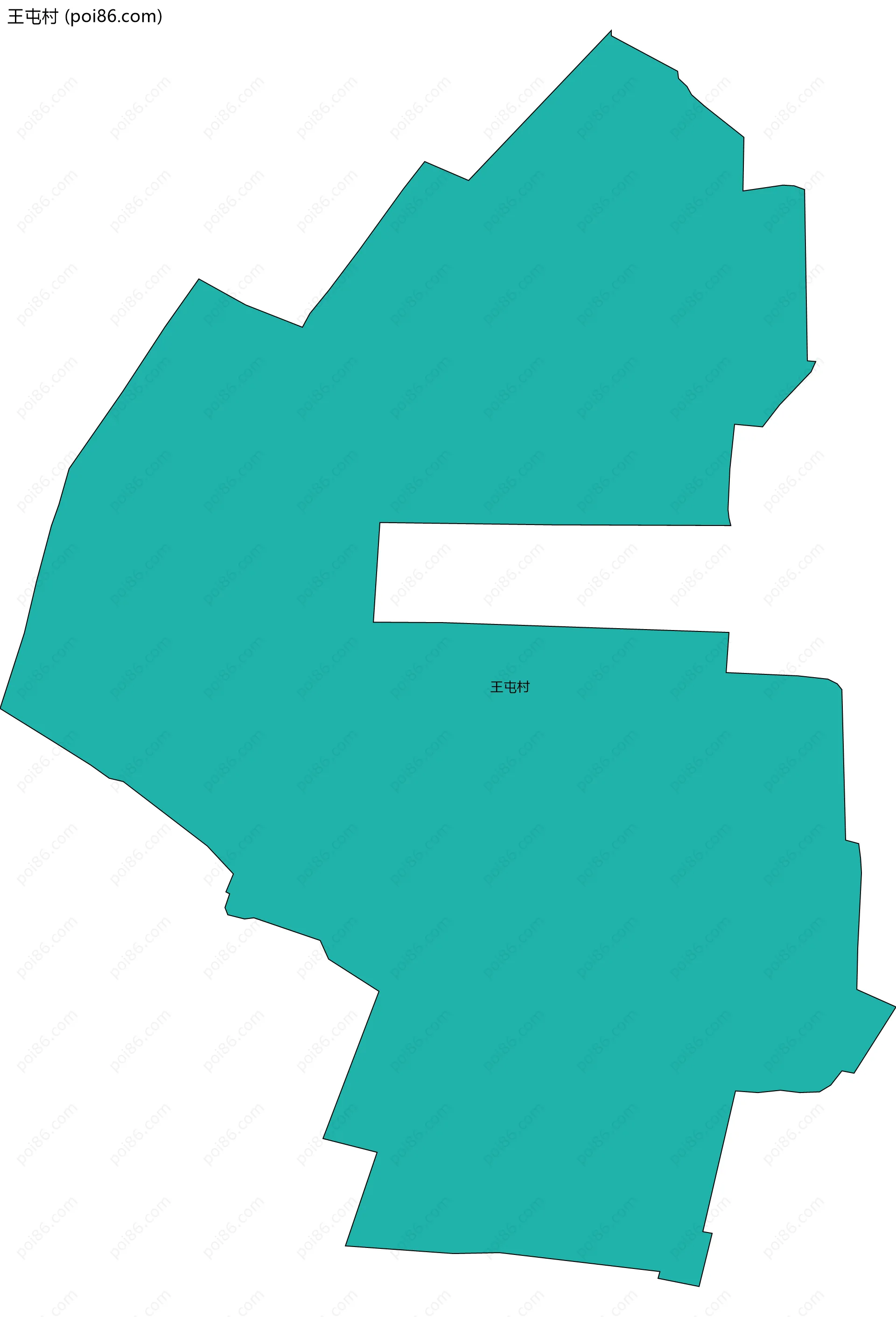 王屯村边界地图