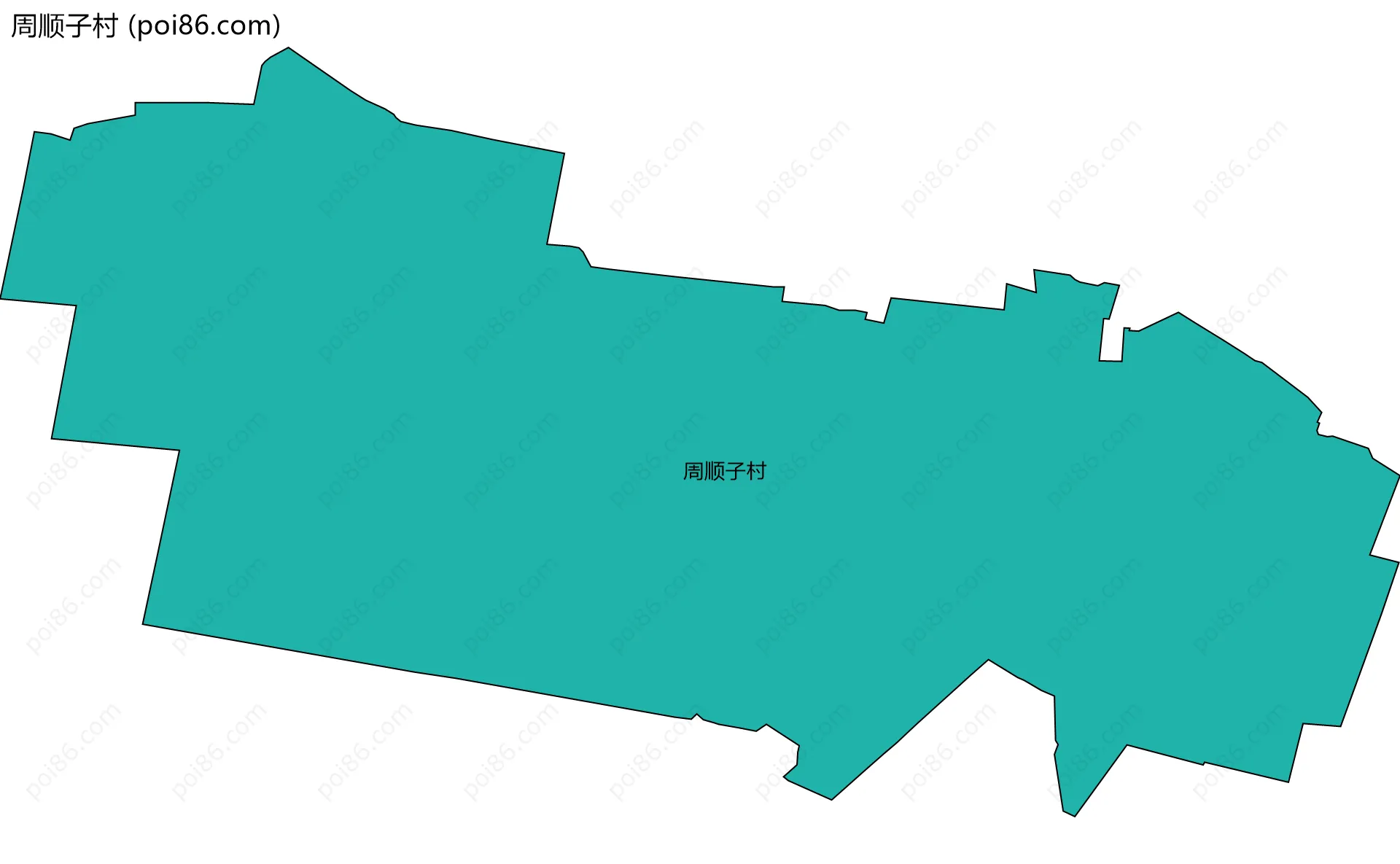 周顺子村边界地图