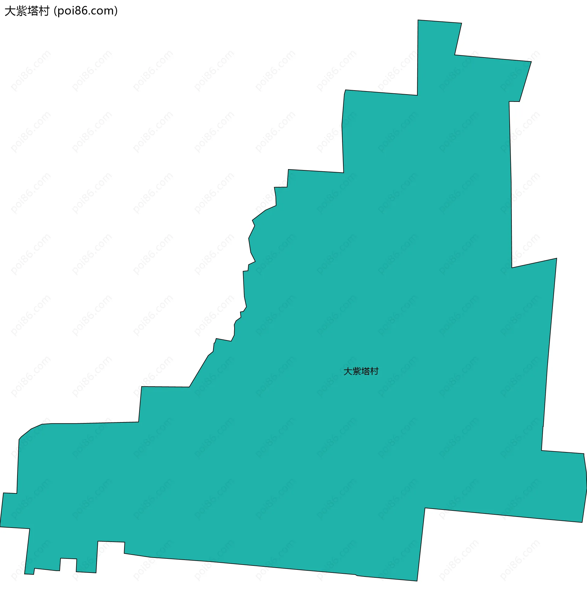 大紫塔村边界地图