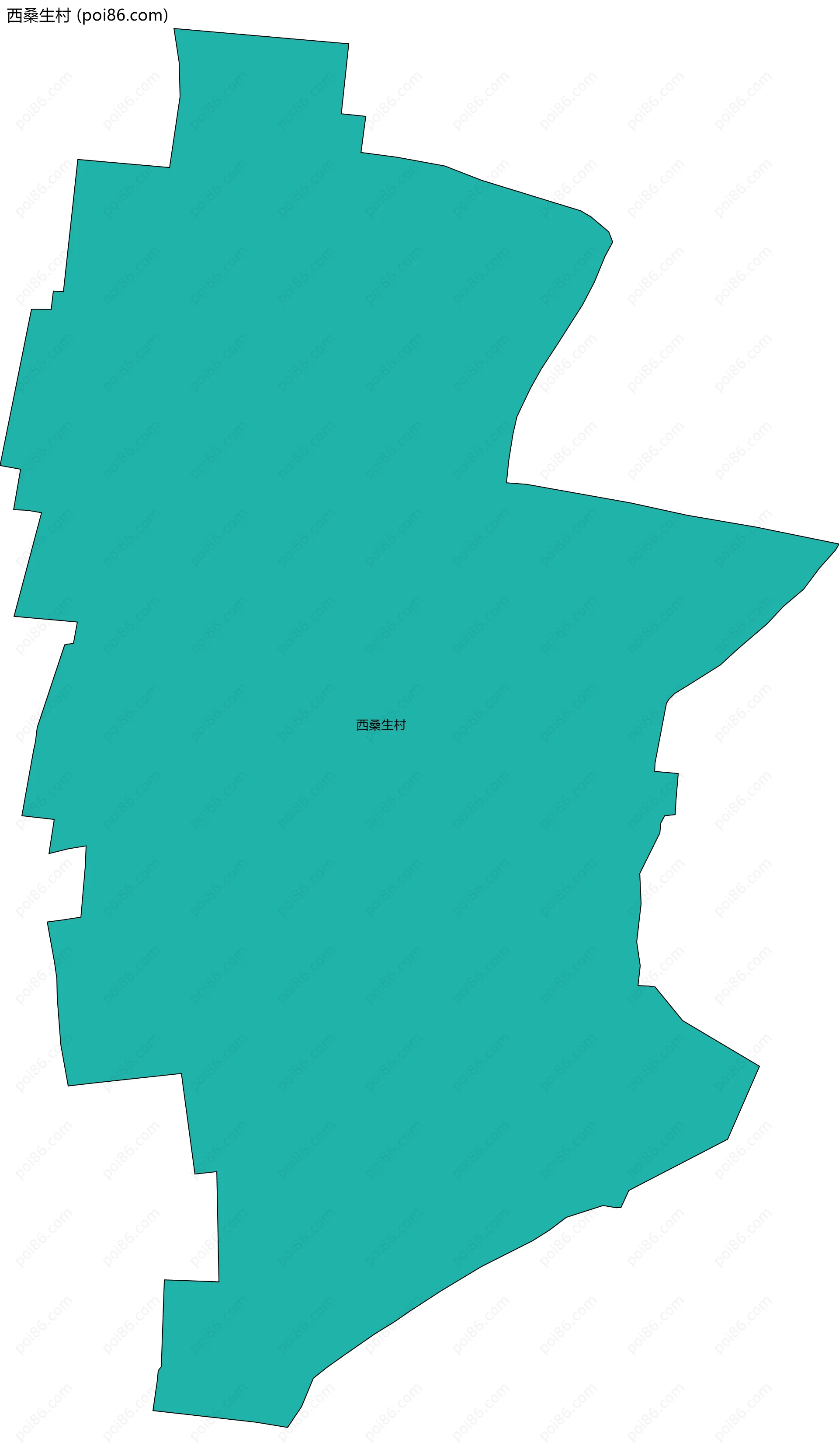 西桑生村边界地图