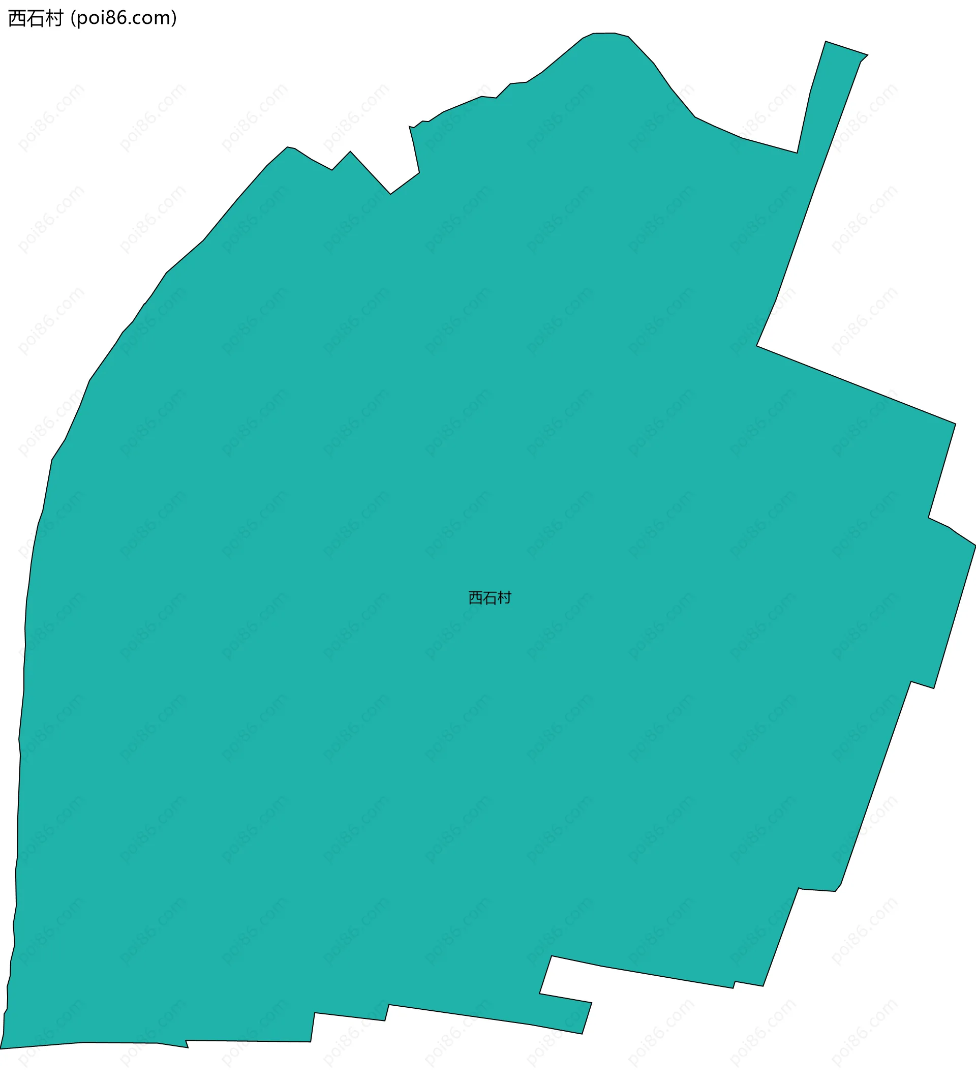 西石村边界地图