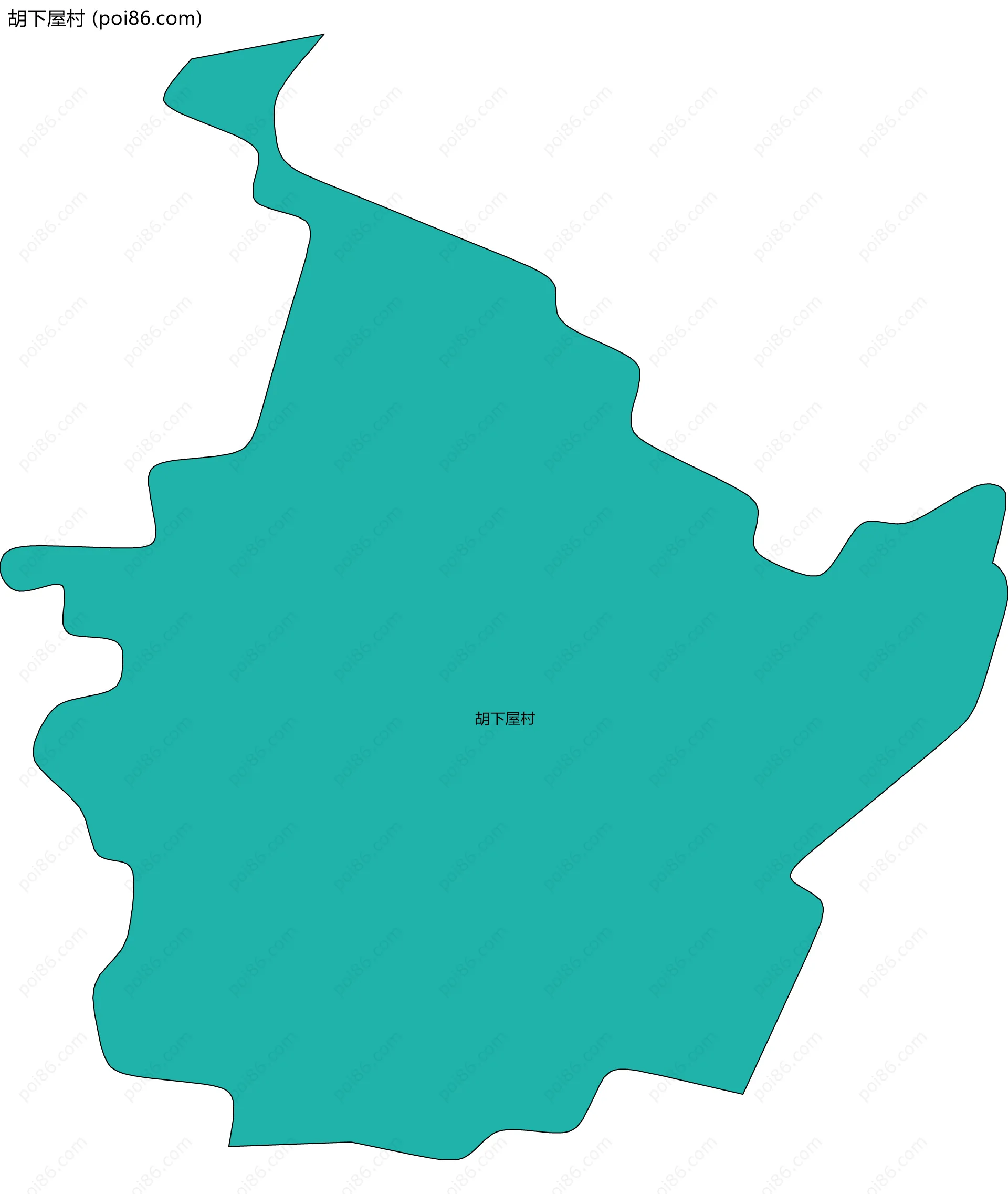 胡下屋村边界地图