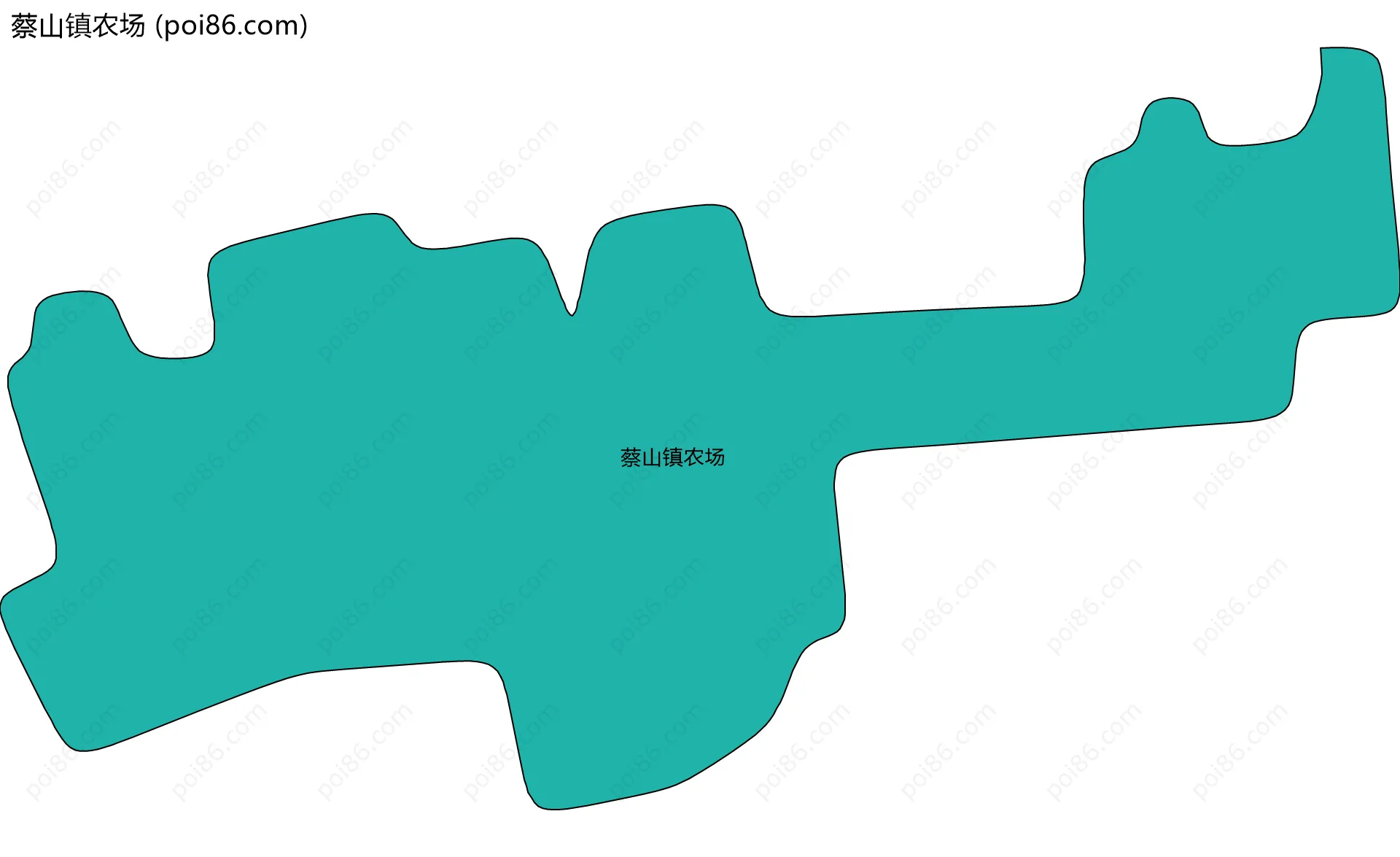 蔡山镇农场边界地图