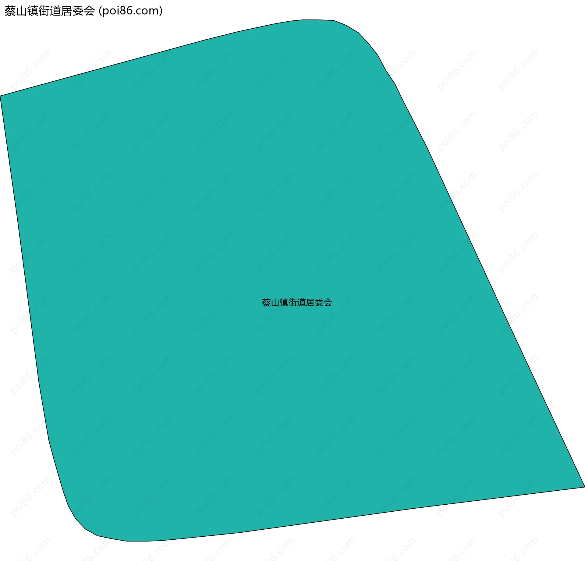 蔡山镇街道居委会边界地图