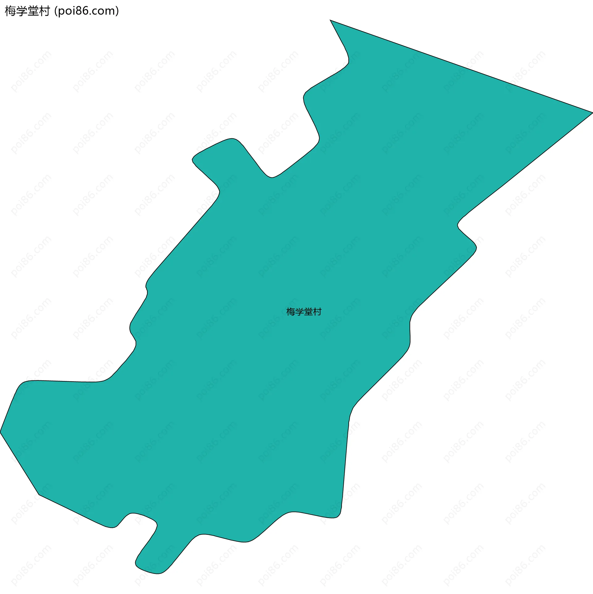 梅学堂村边界地图