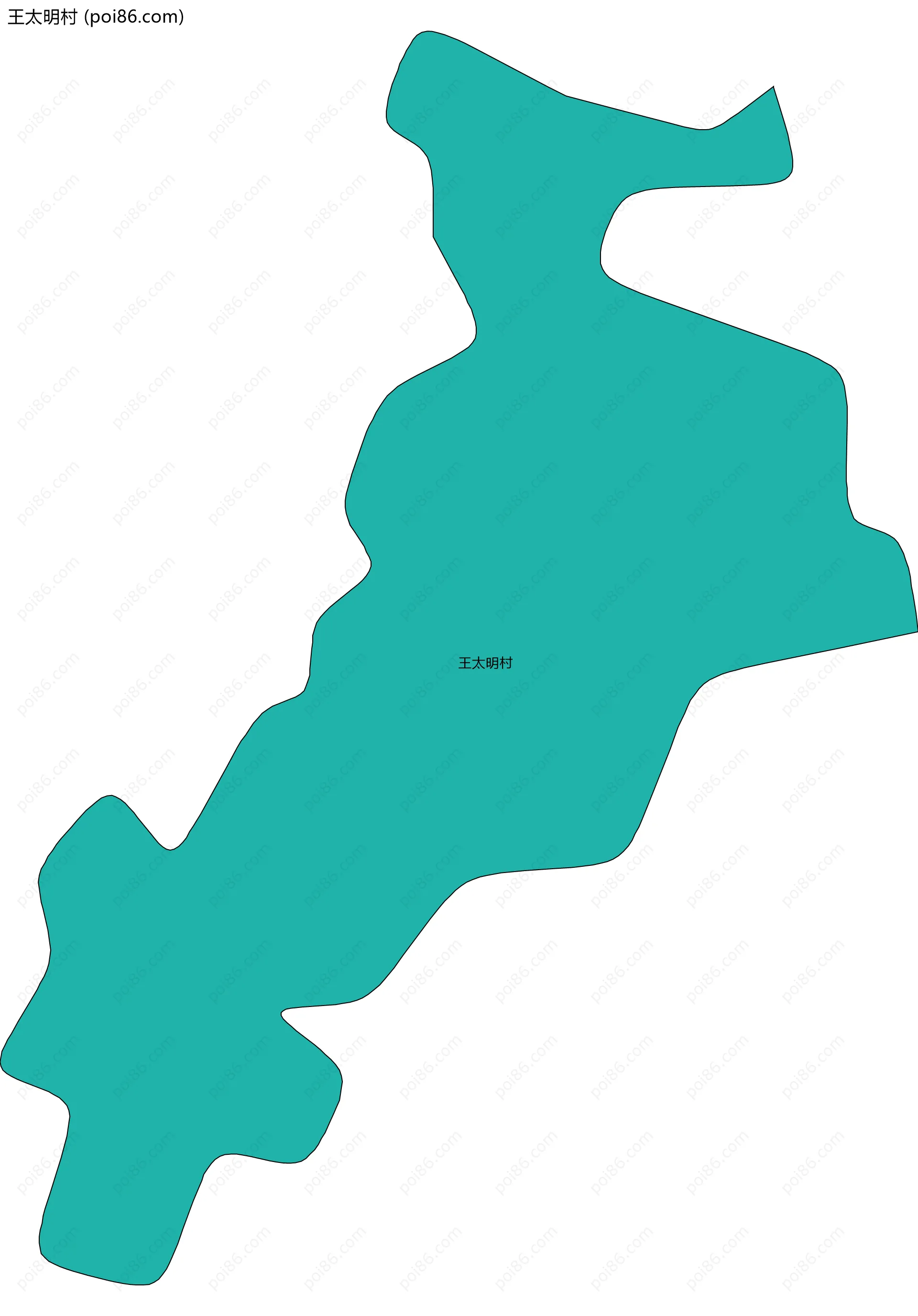 王太明村边界地图