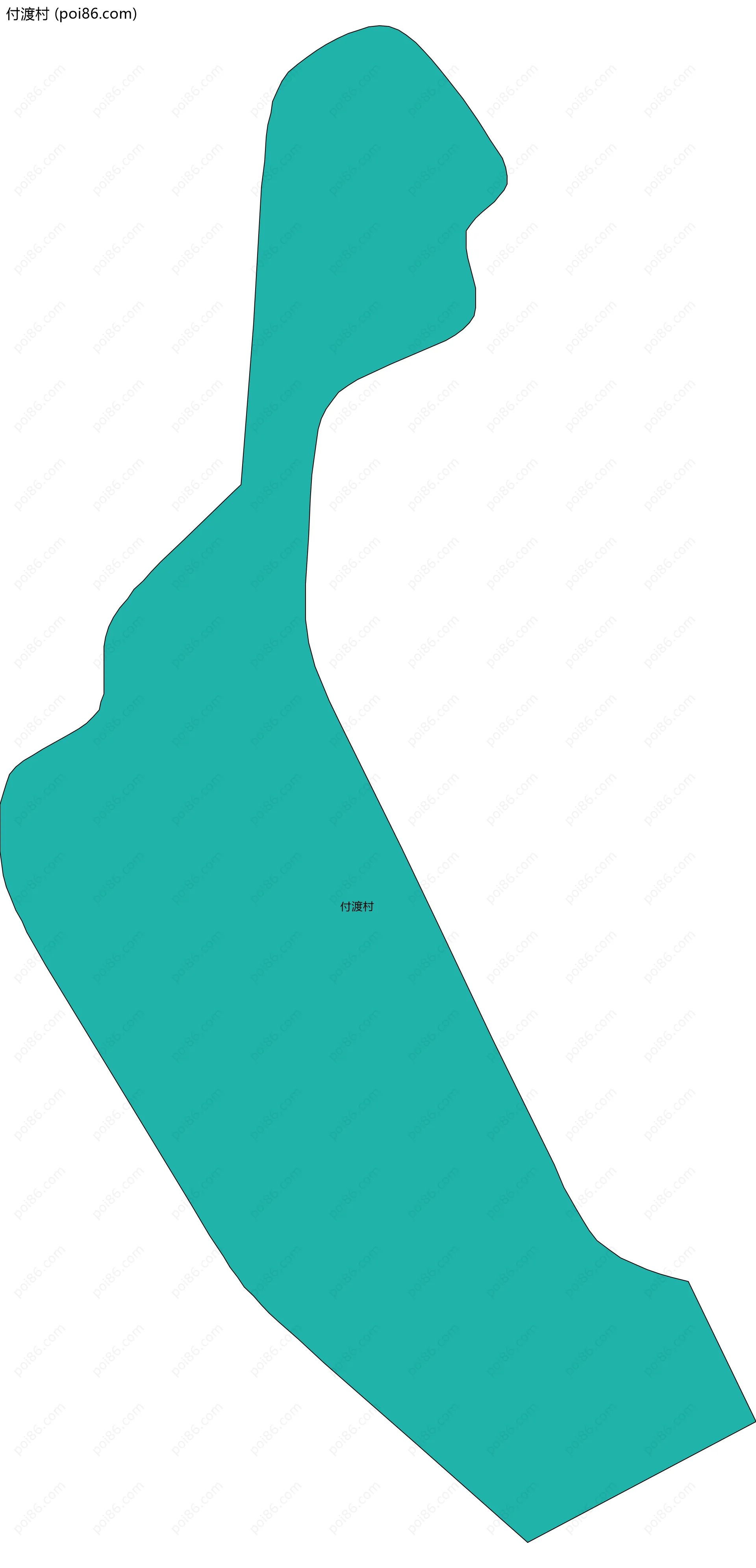 付渡村边界地图