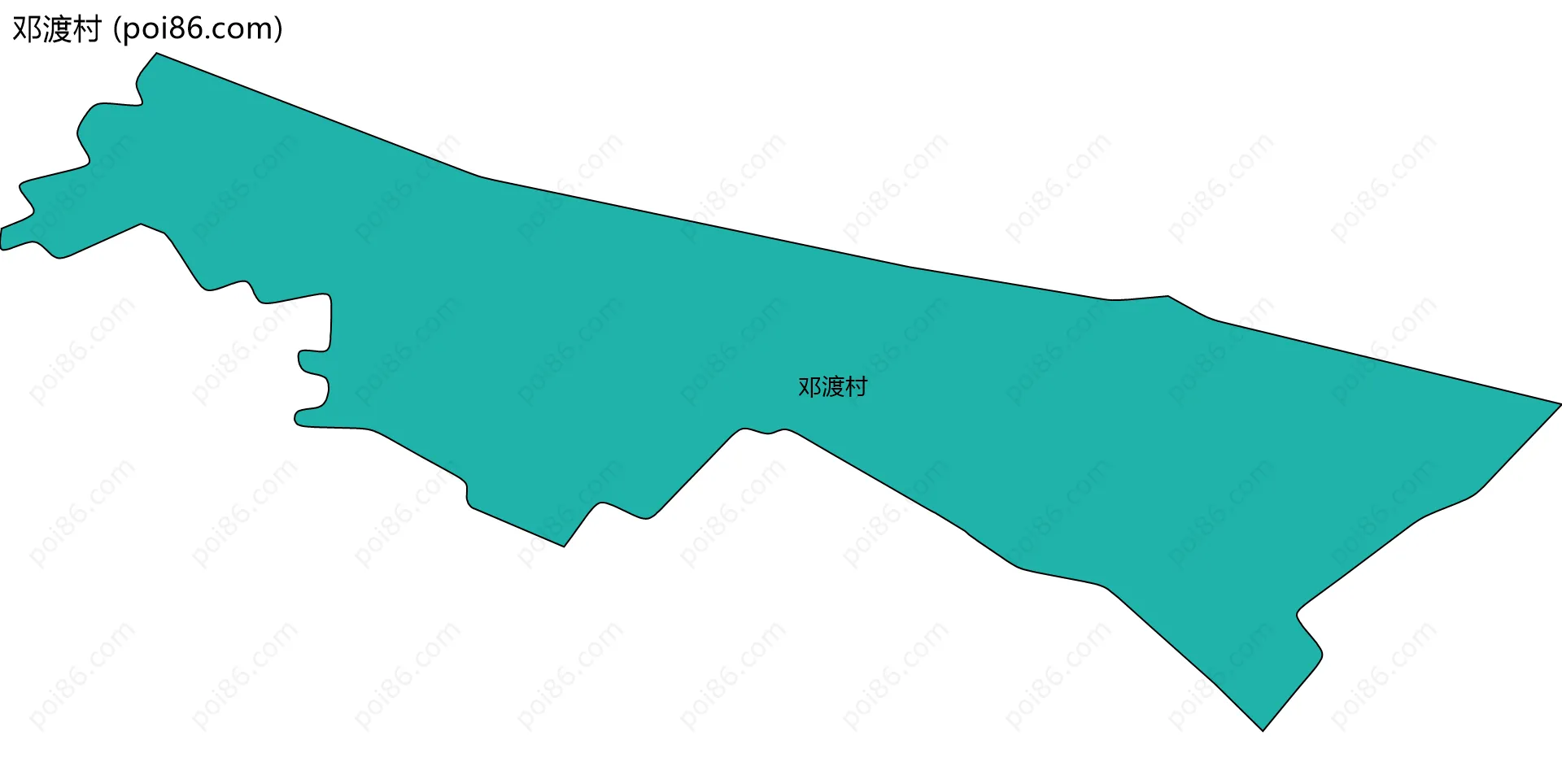 邓渡村边界地图