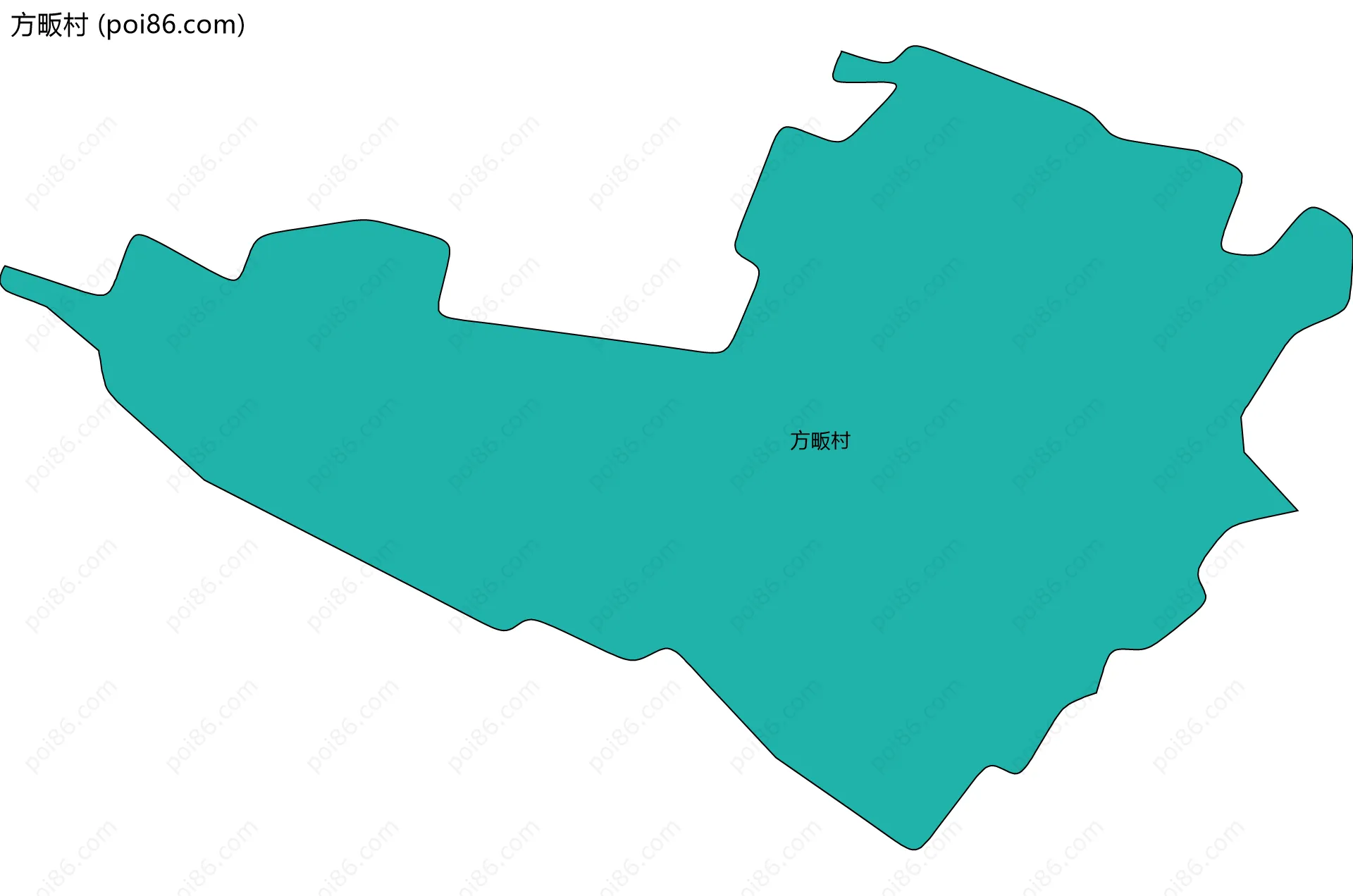 方畈村边界地图