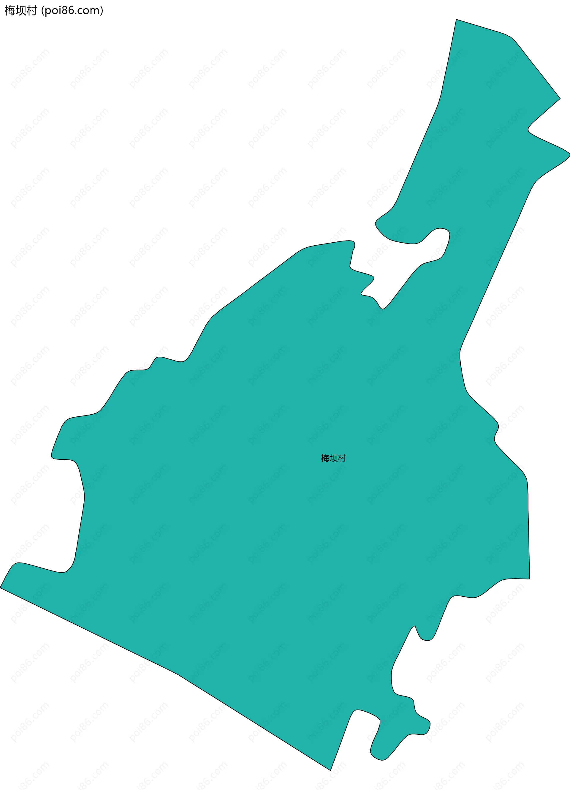 梅坝村边界地图