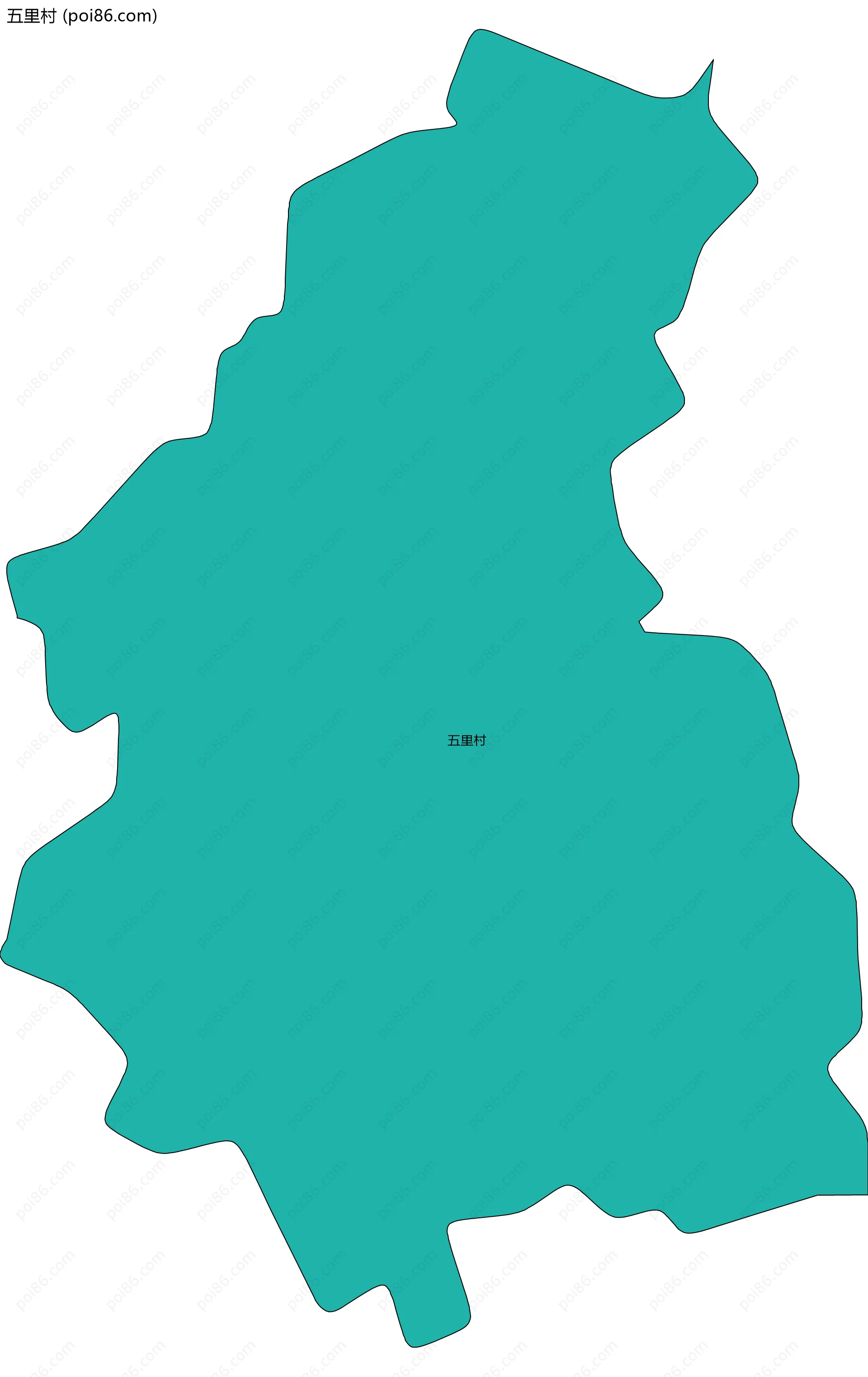 五里村边界地图