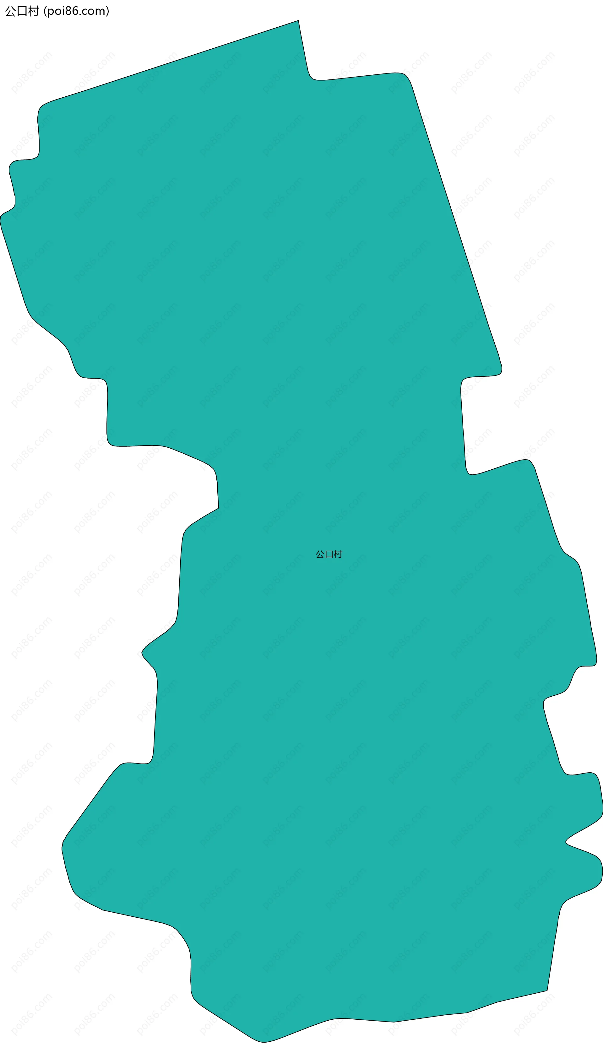 公口村边界地图
