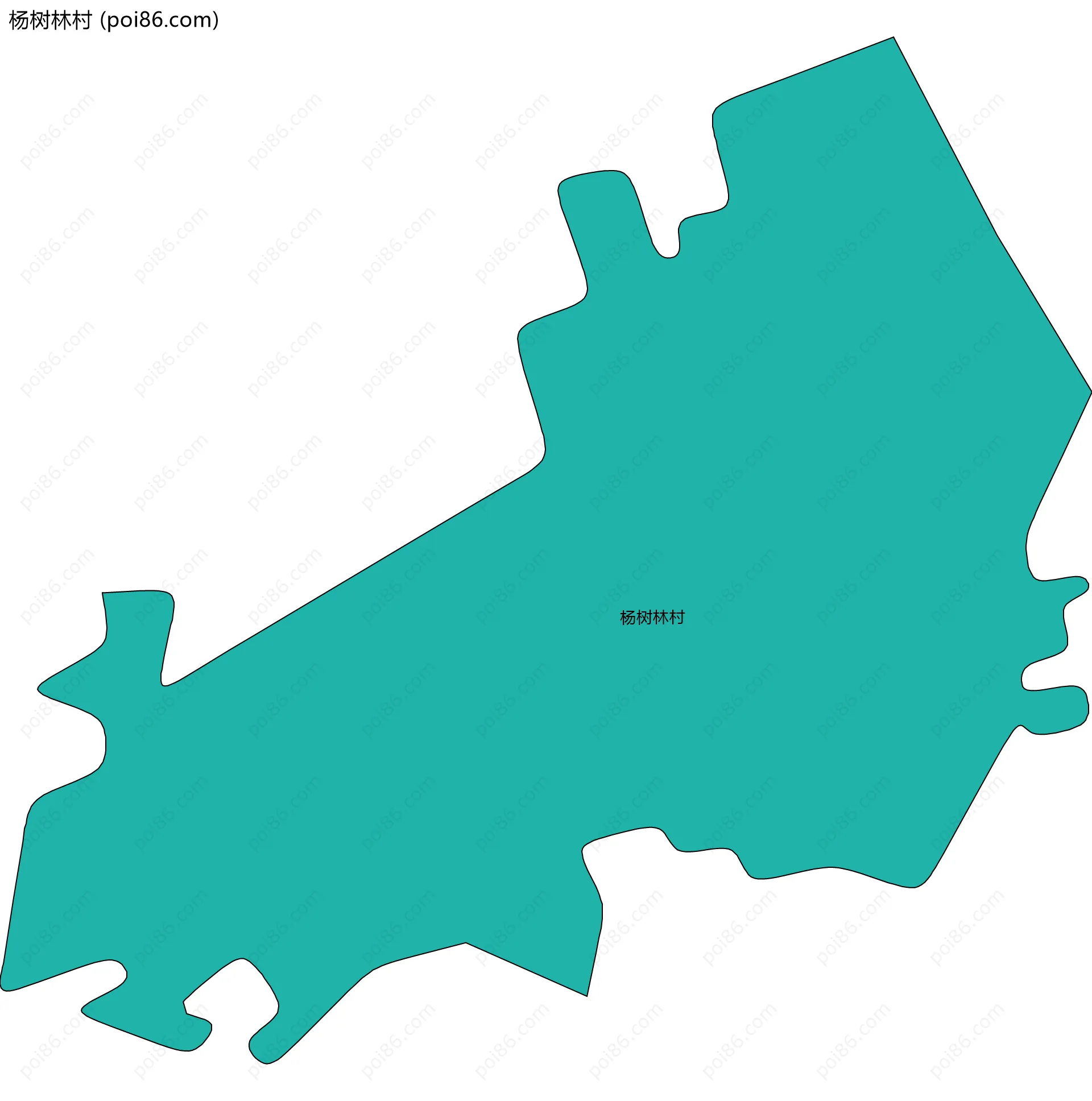 杨树林村边界地图