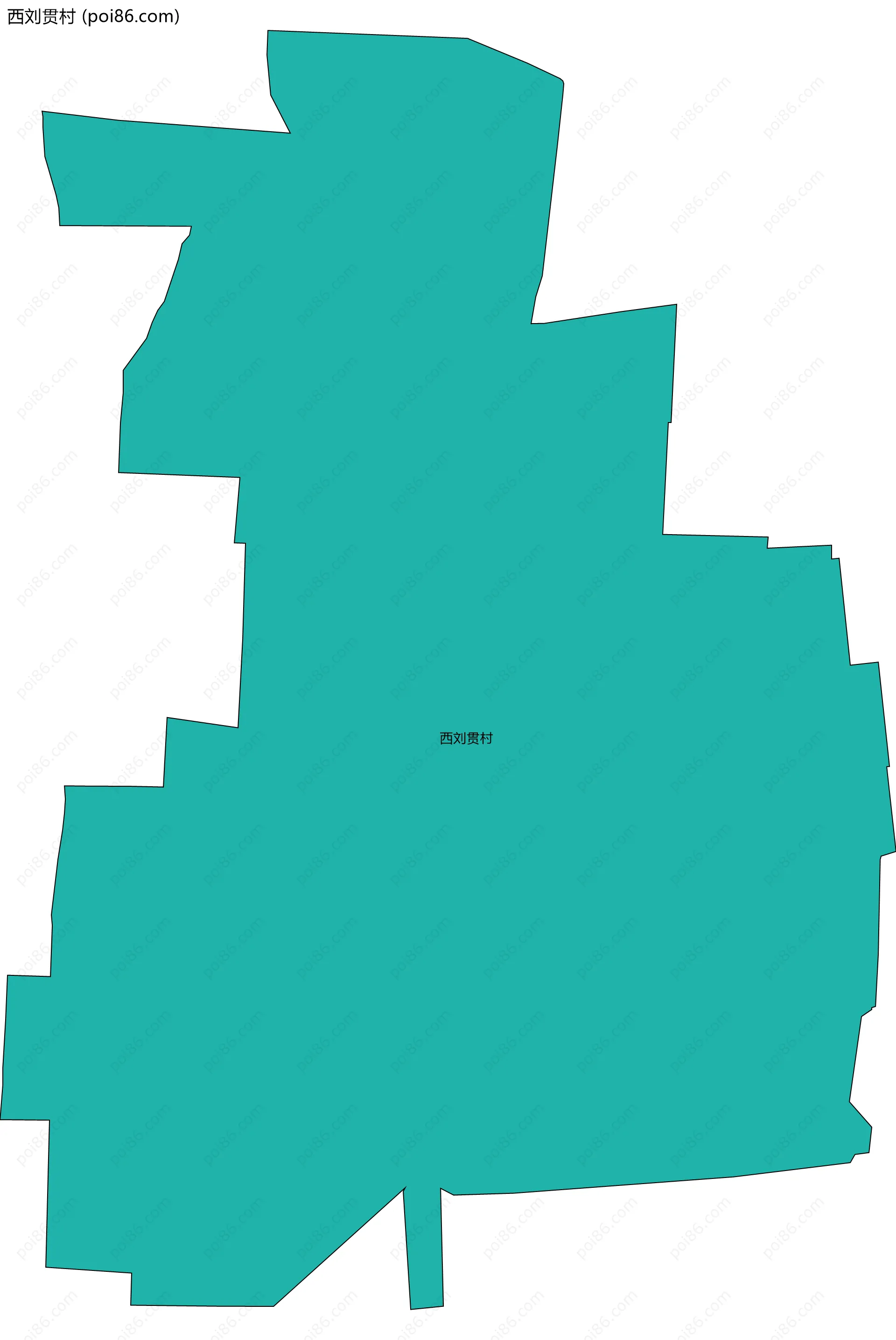 西刘贯村边界地图