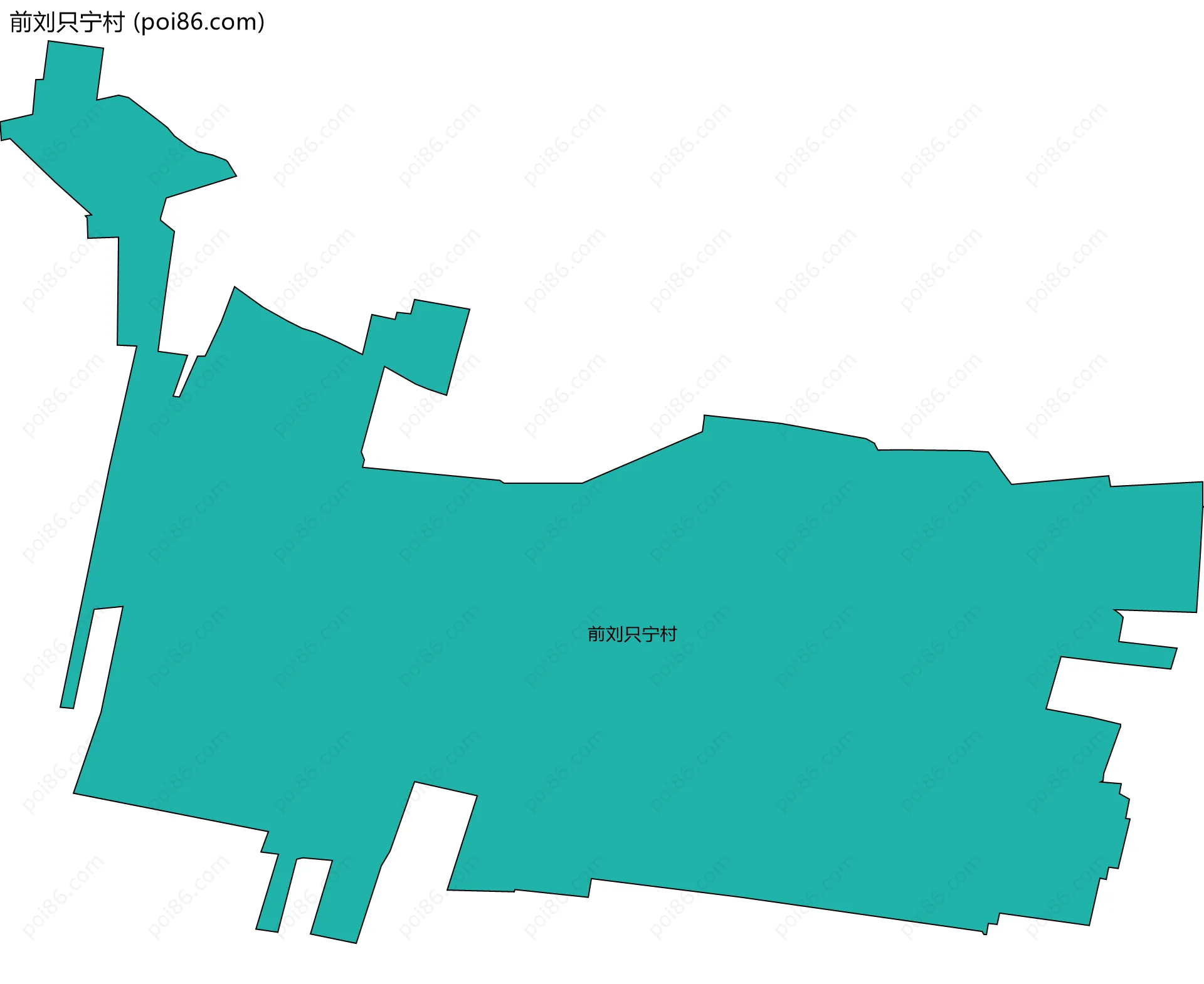 前刘只宁村边界地图