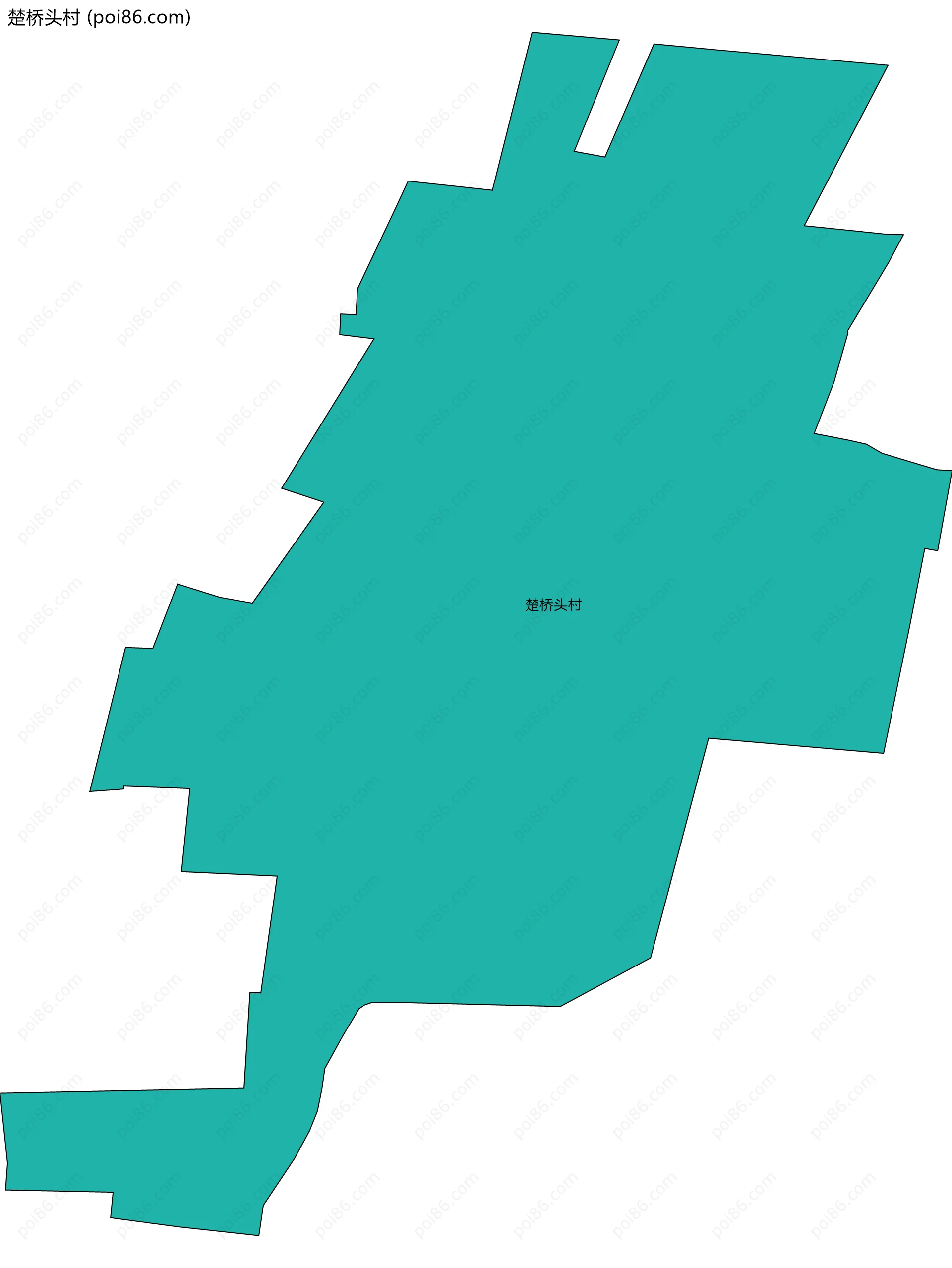 楚桥头村边界地图