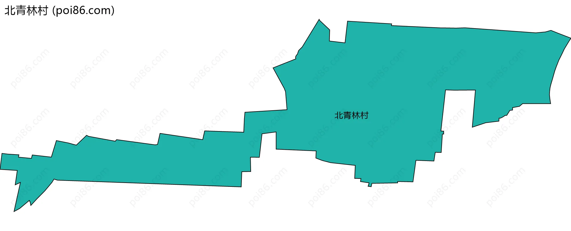 北青林村边界地图