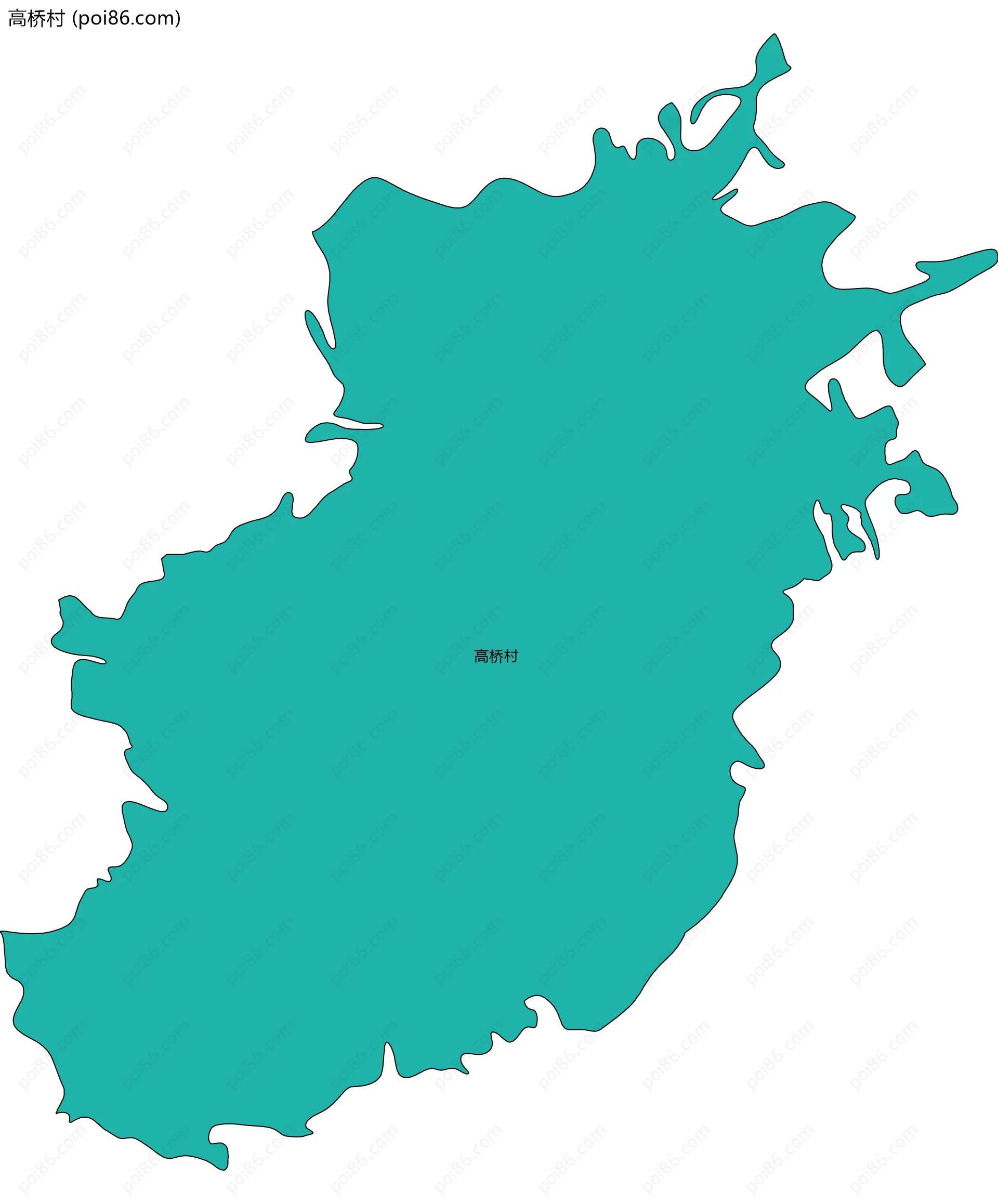 高桥村边界地图