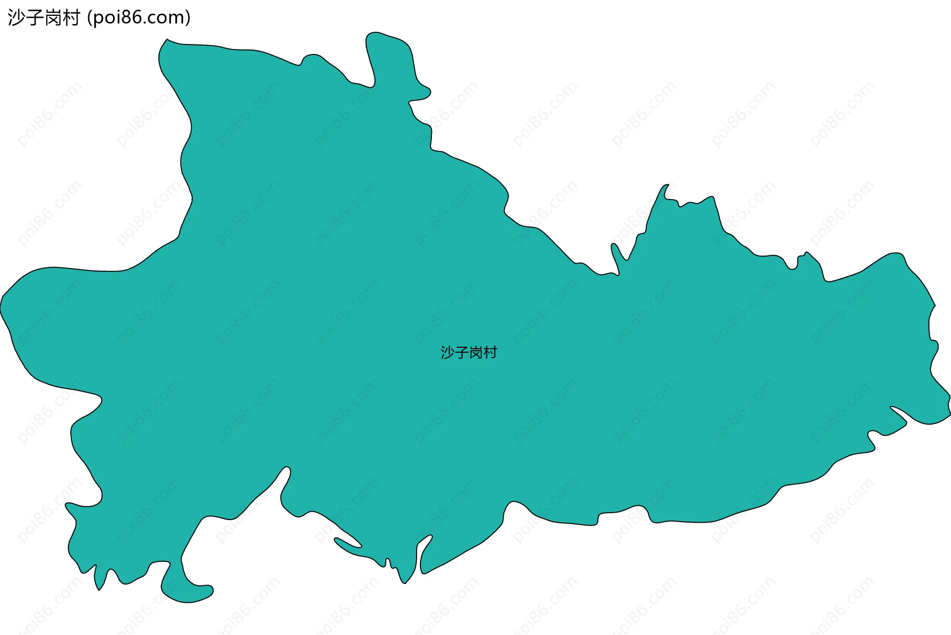 沙子岗村边界地图