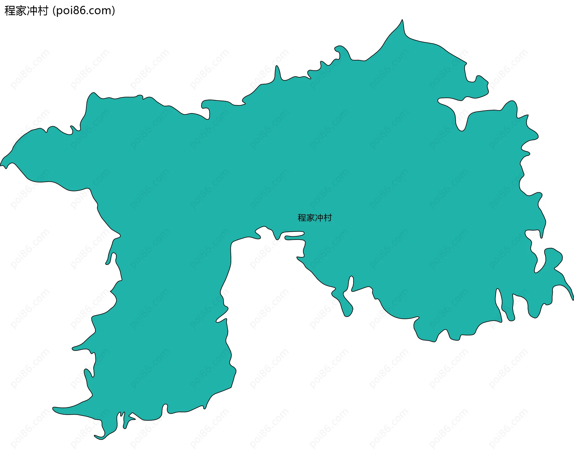 程家冲村边界地图