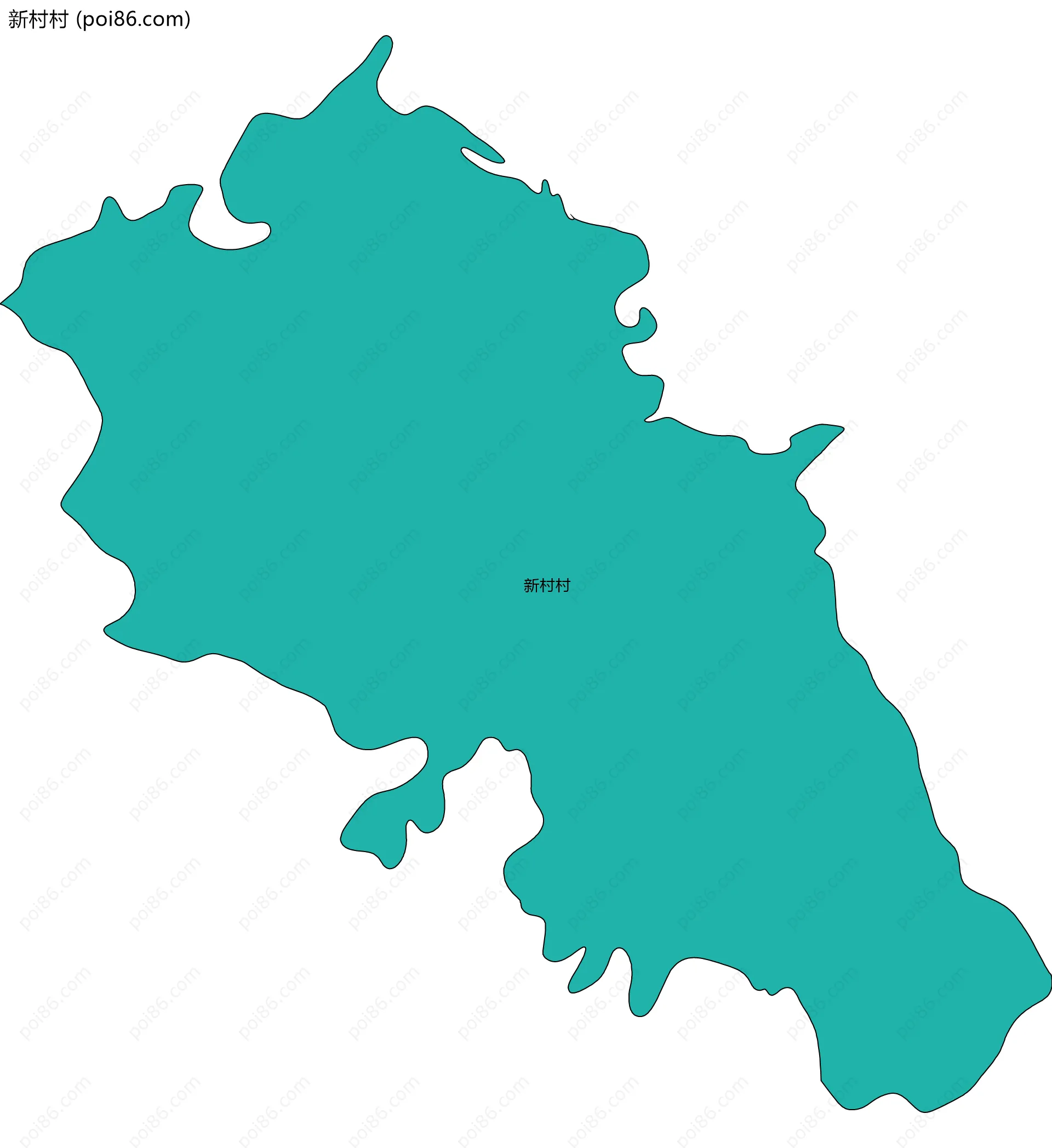 新村村边界地图