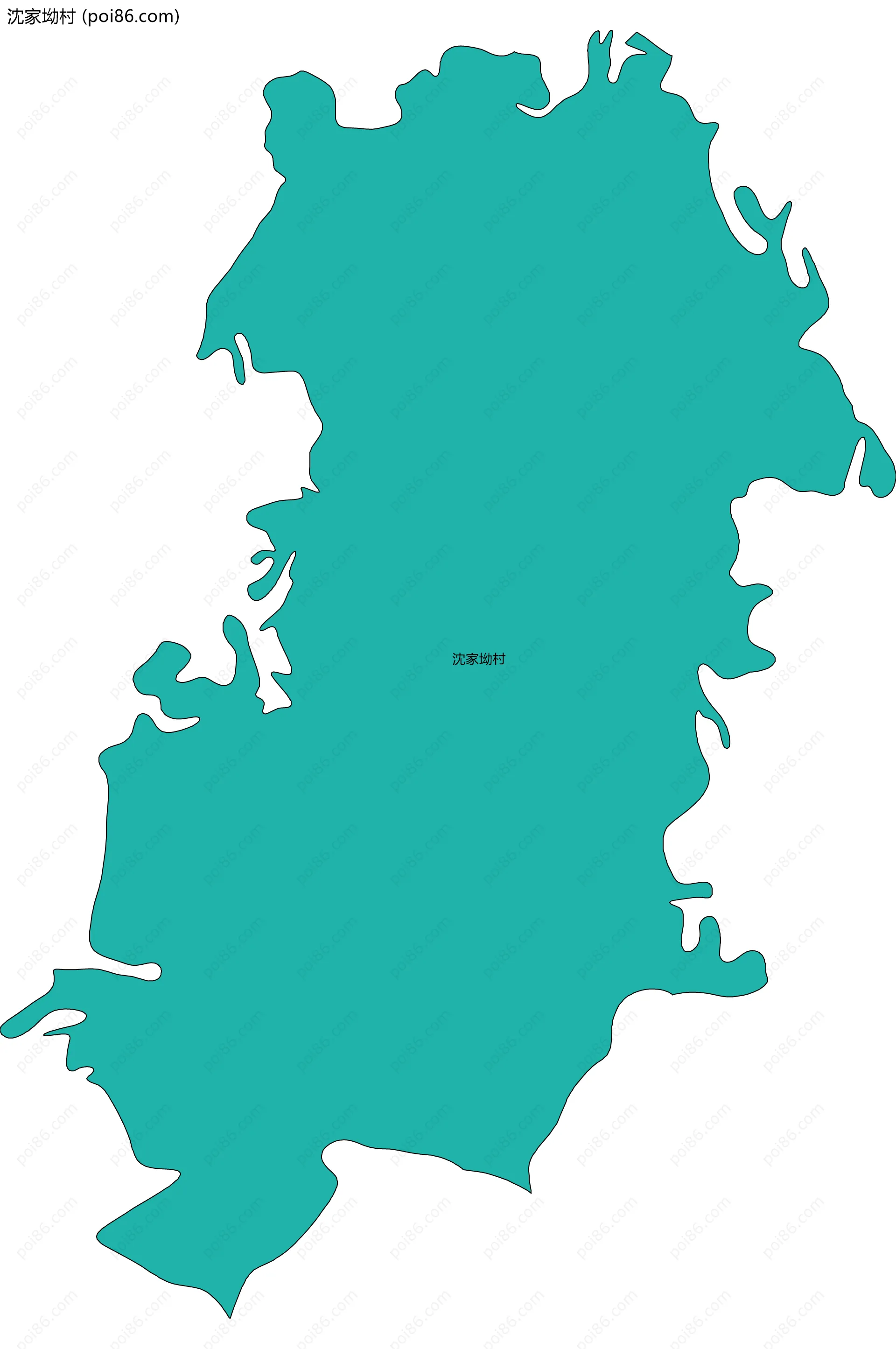 沈家坳村边界地图