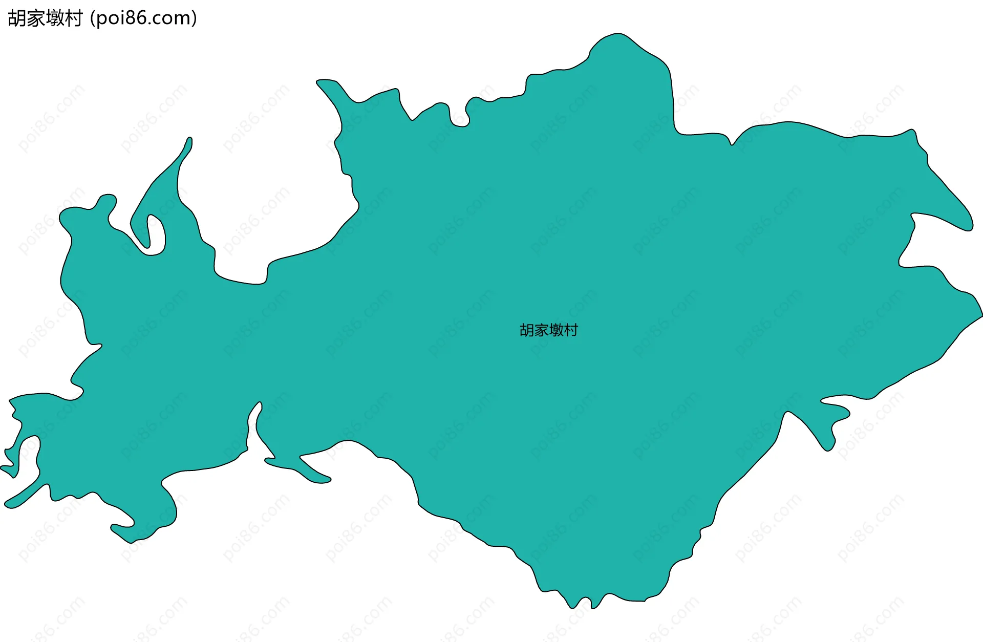 胡家墩村边界地图