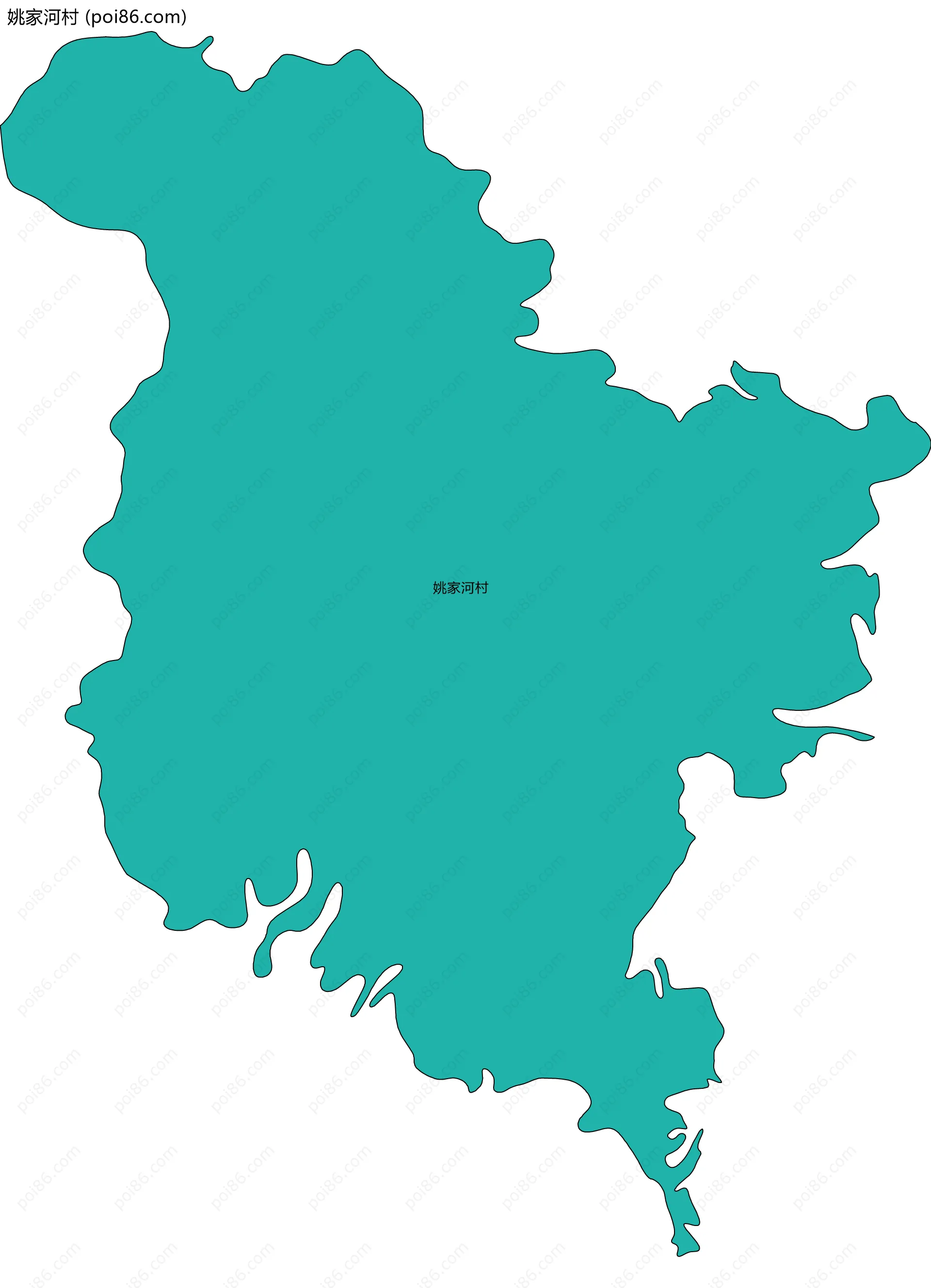 姚家河村边界地图