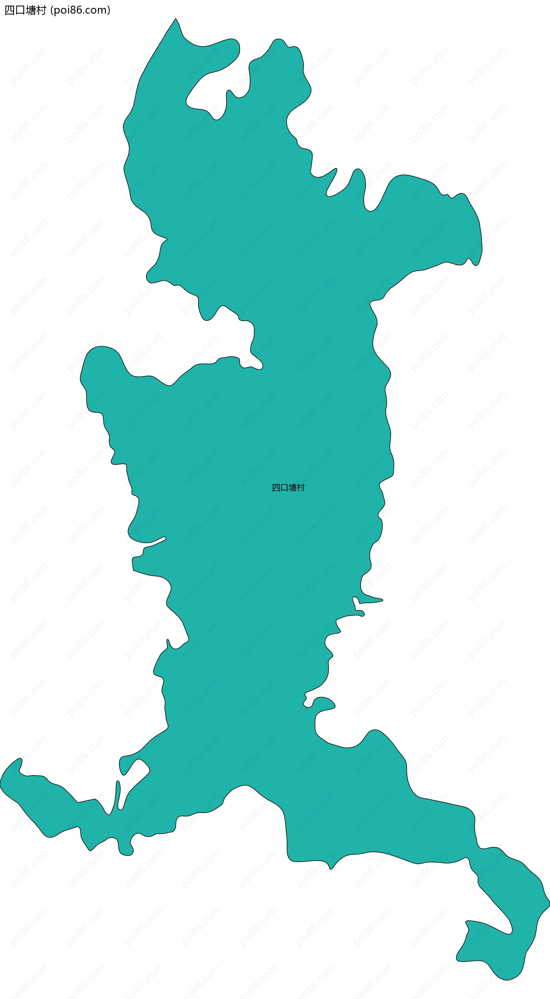 四口塘村边界地图