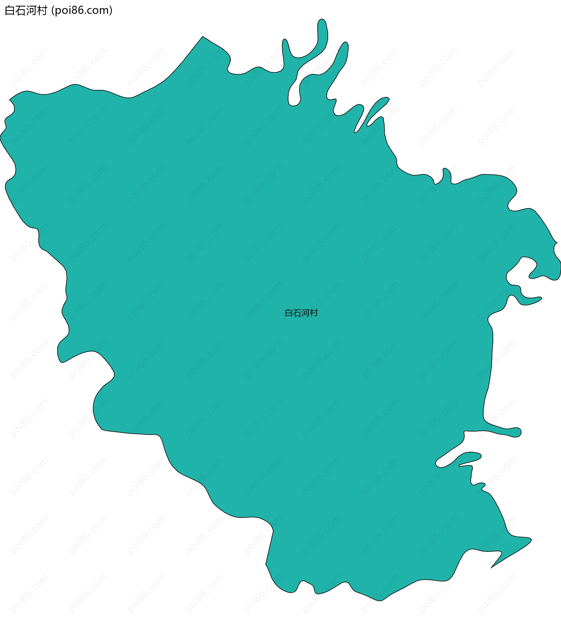 白石河村边界地图