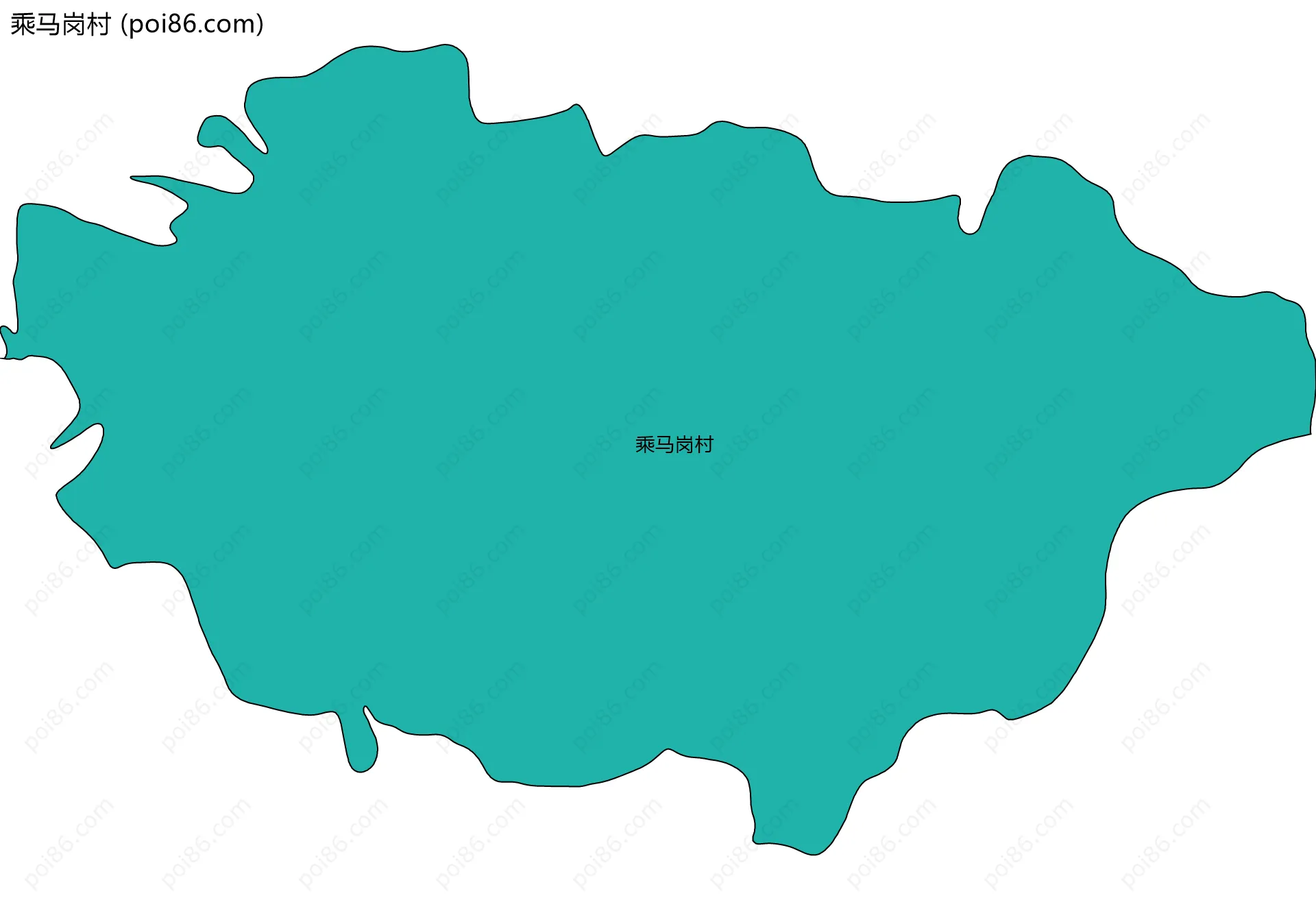 乘马岗村边界地图