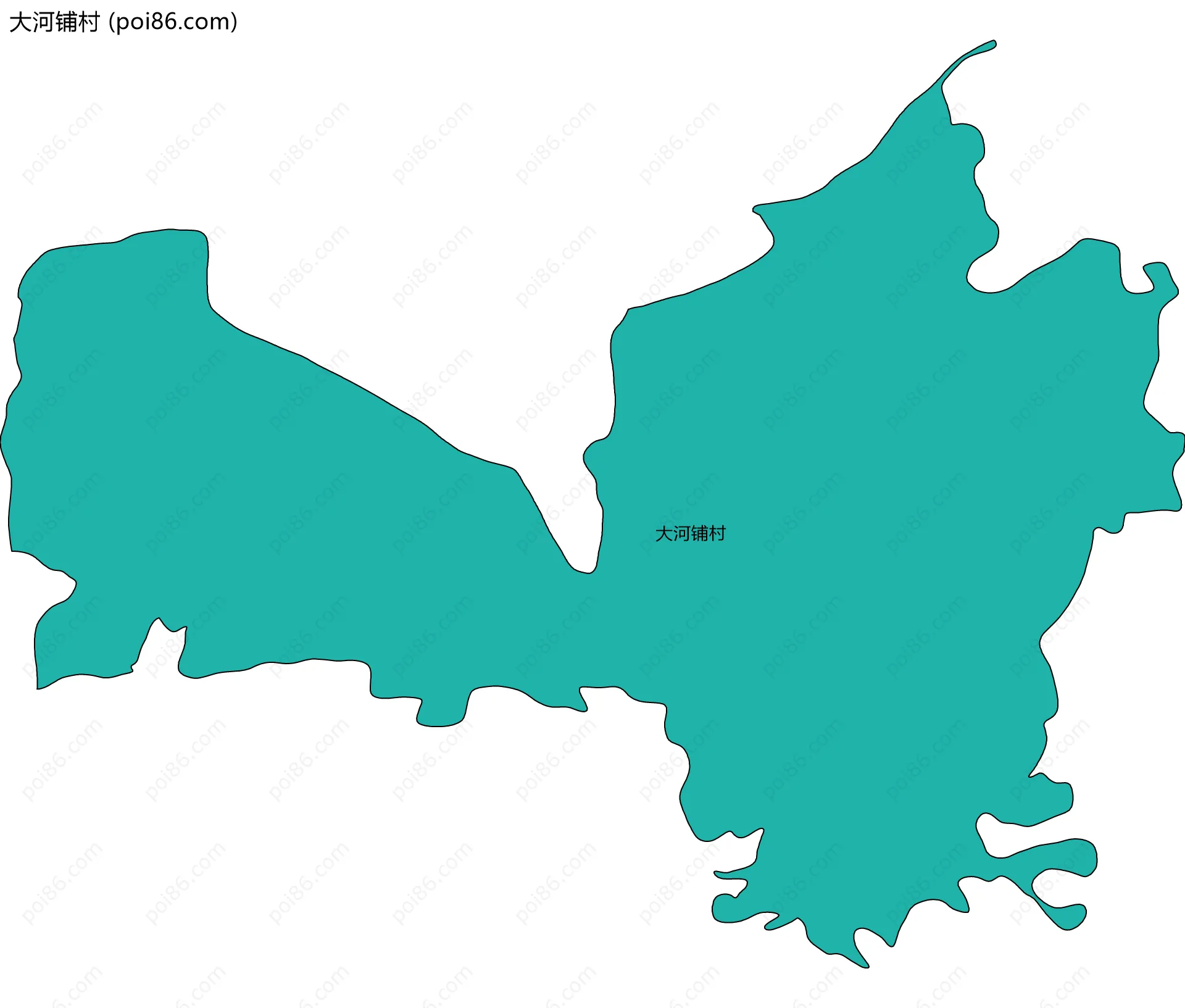 大河铺村边界地图