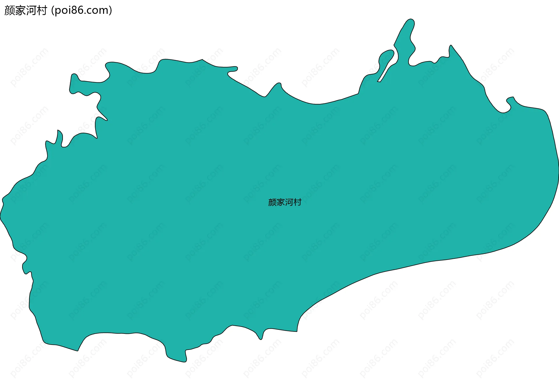 颜家河村边界地图