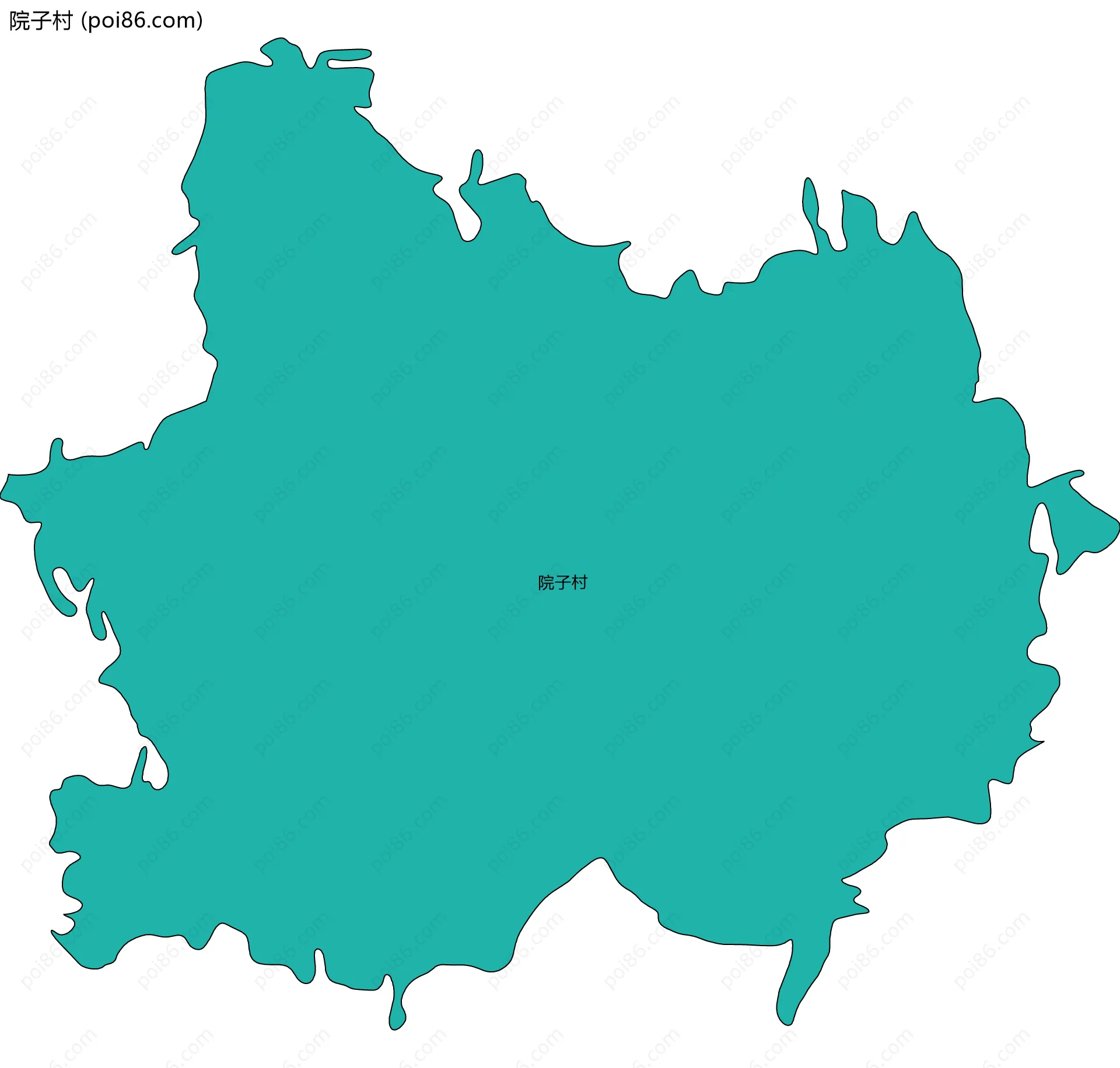 院子村边界地图