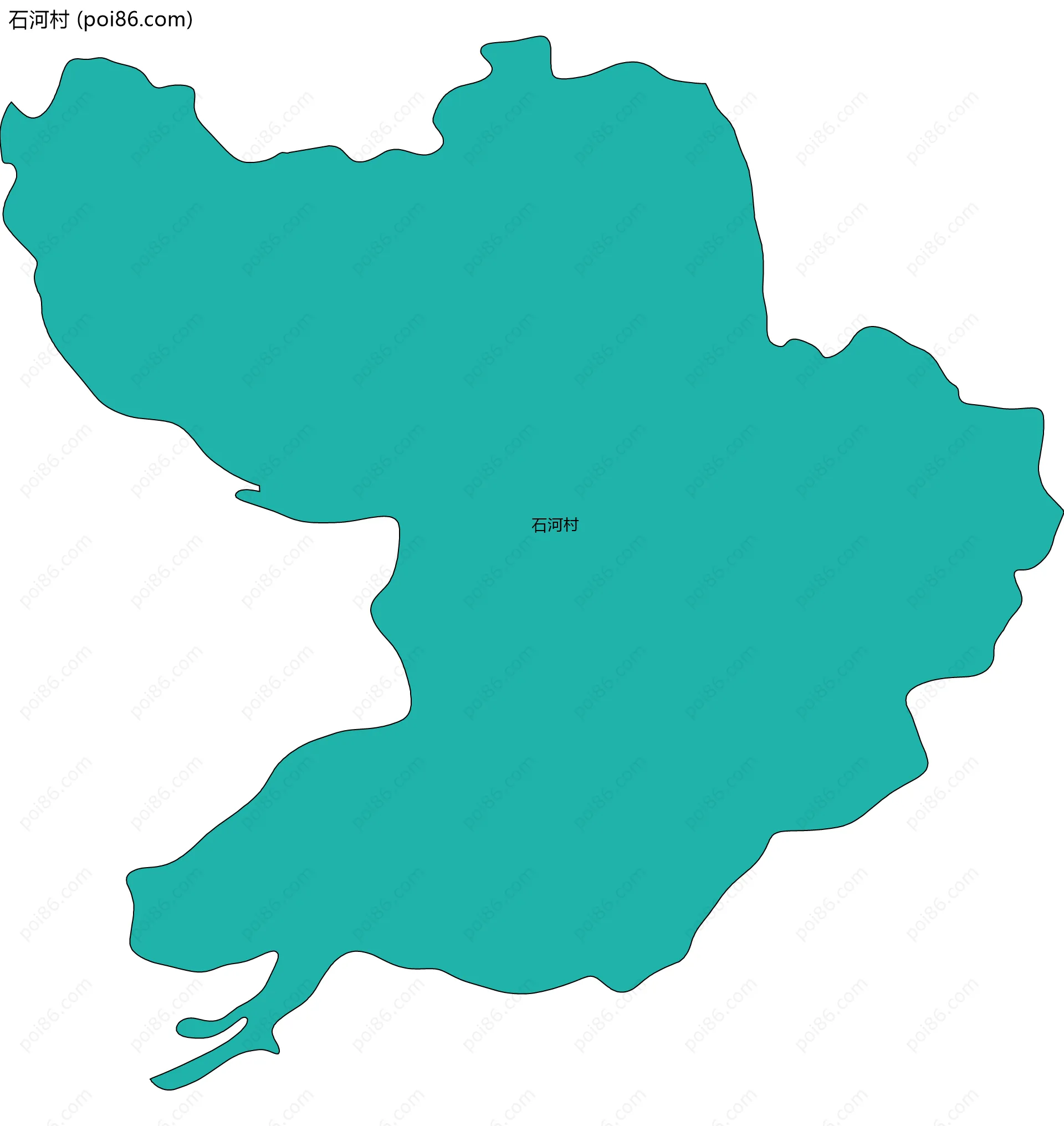 石河村边界地图