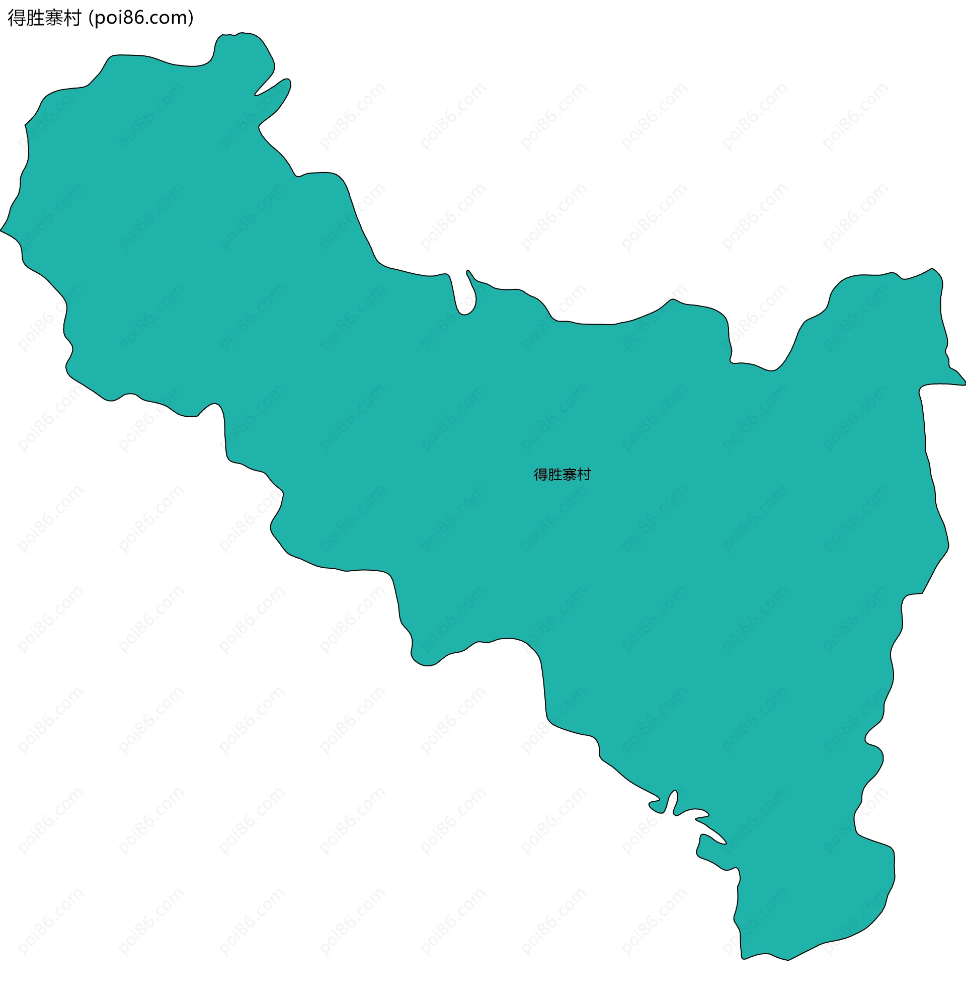 得胜寨村边界地图