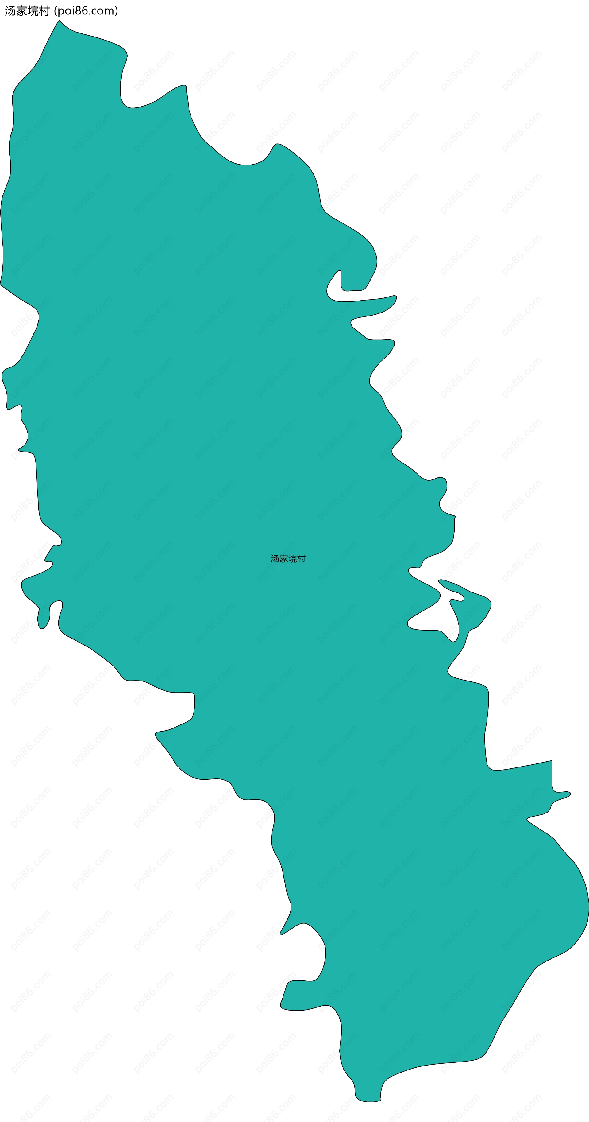 汤家垸村边界地图