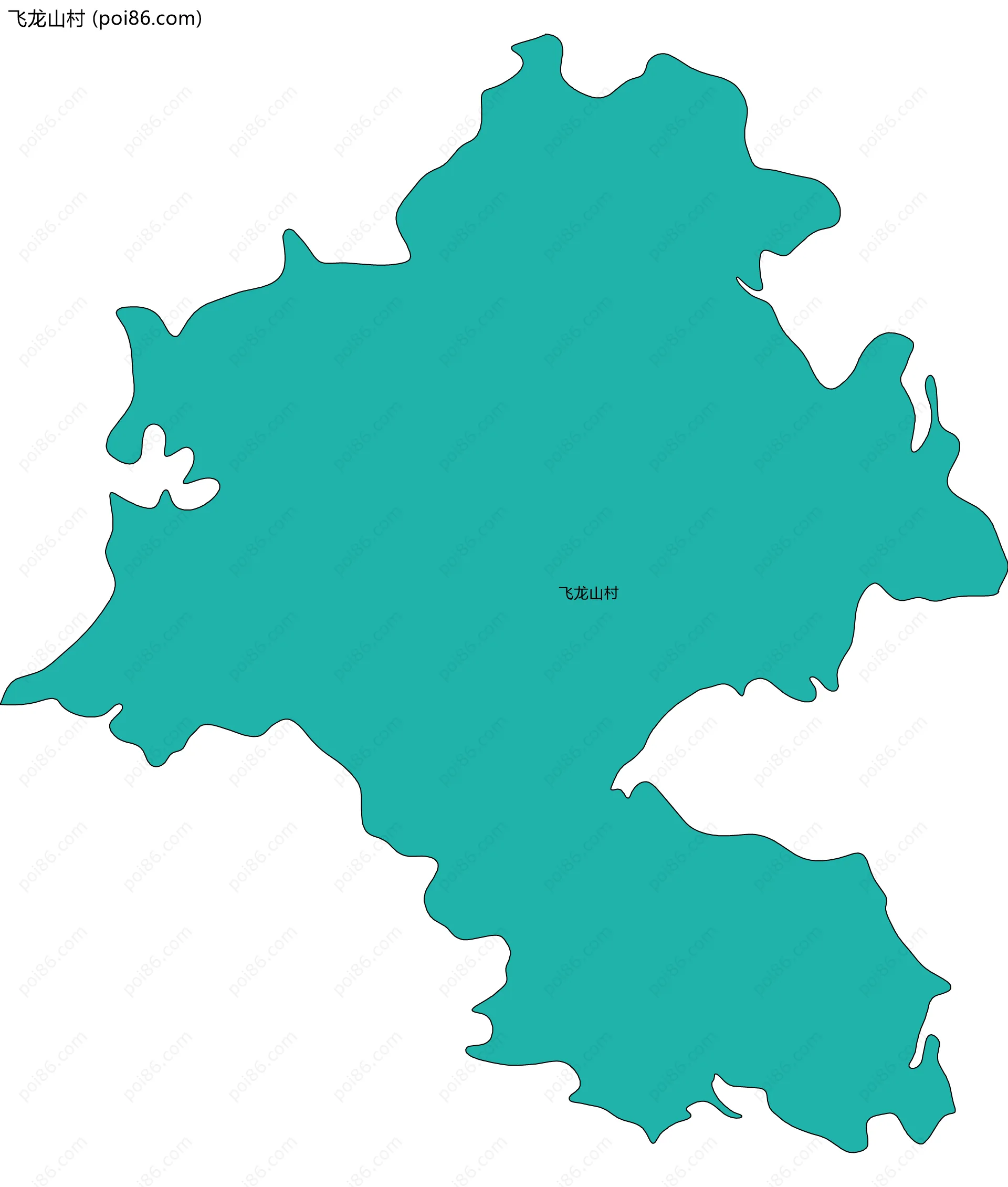 飞龙山村边界地图