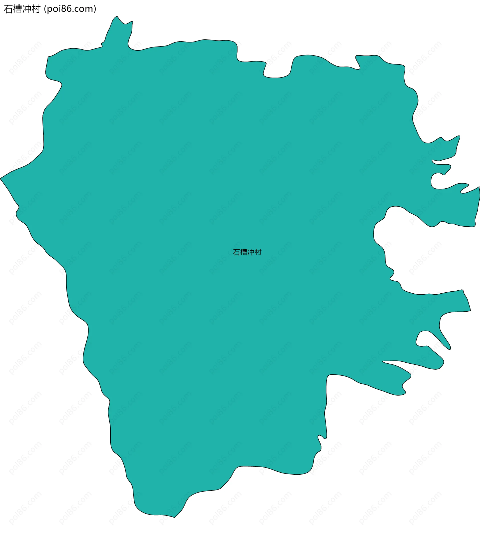 石槽冲村边界地图