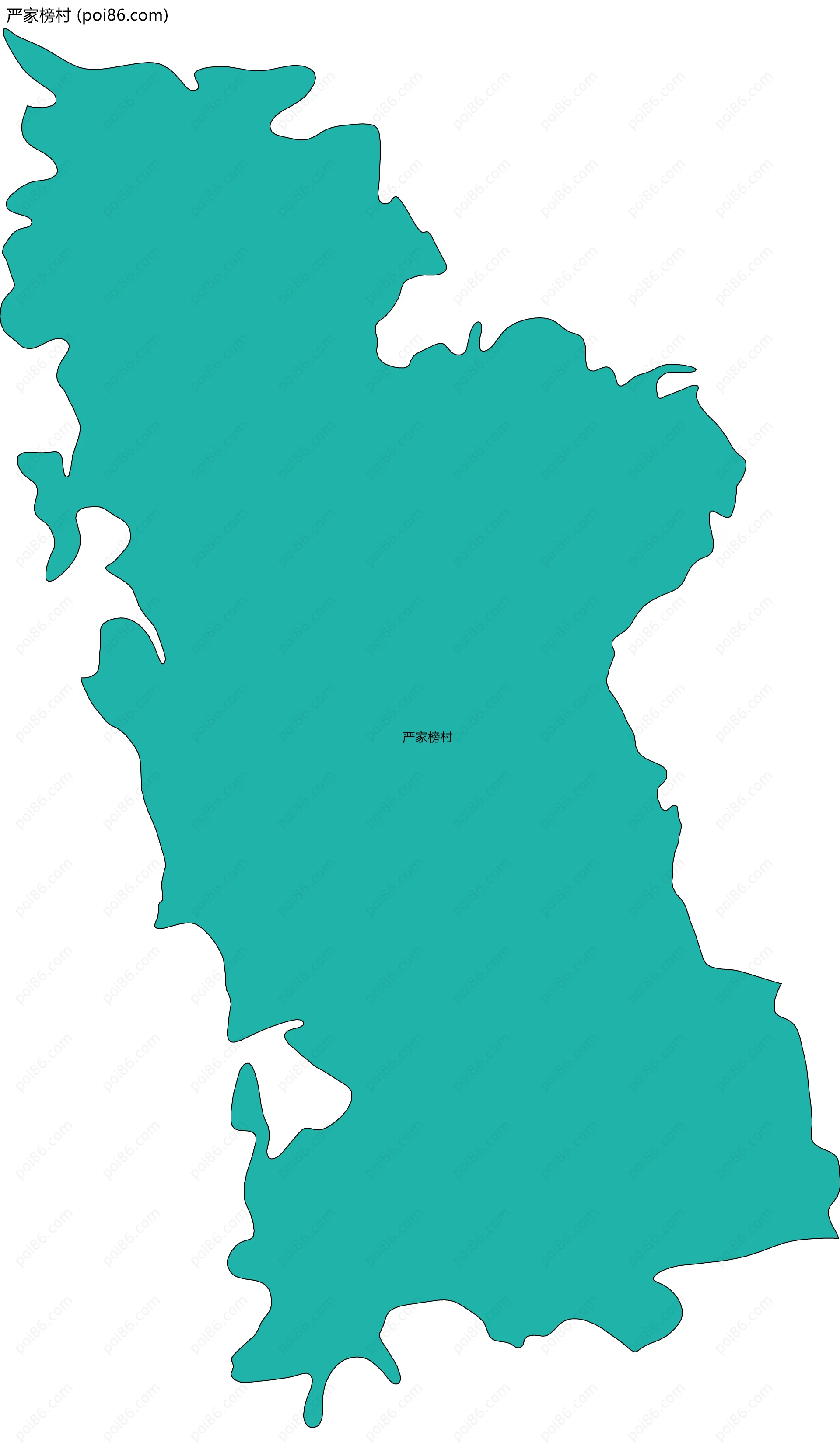 严家榜村边界地图