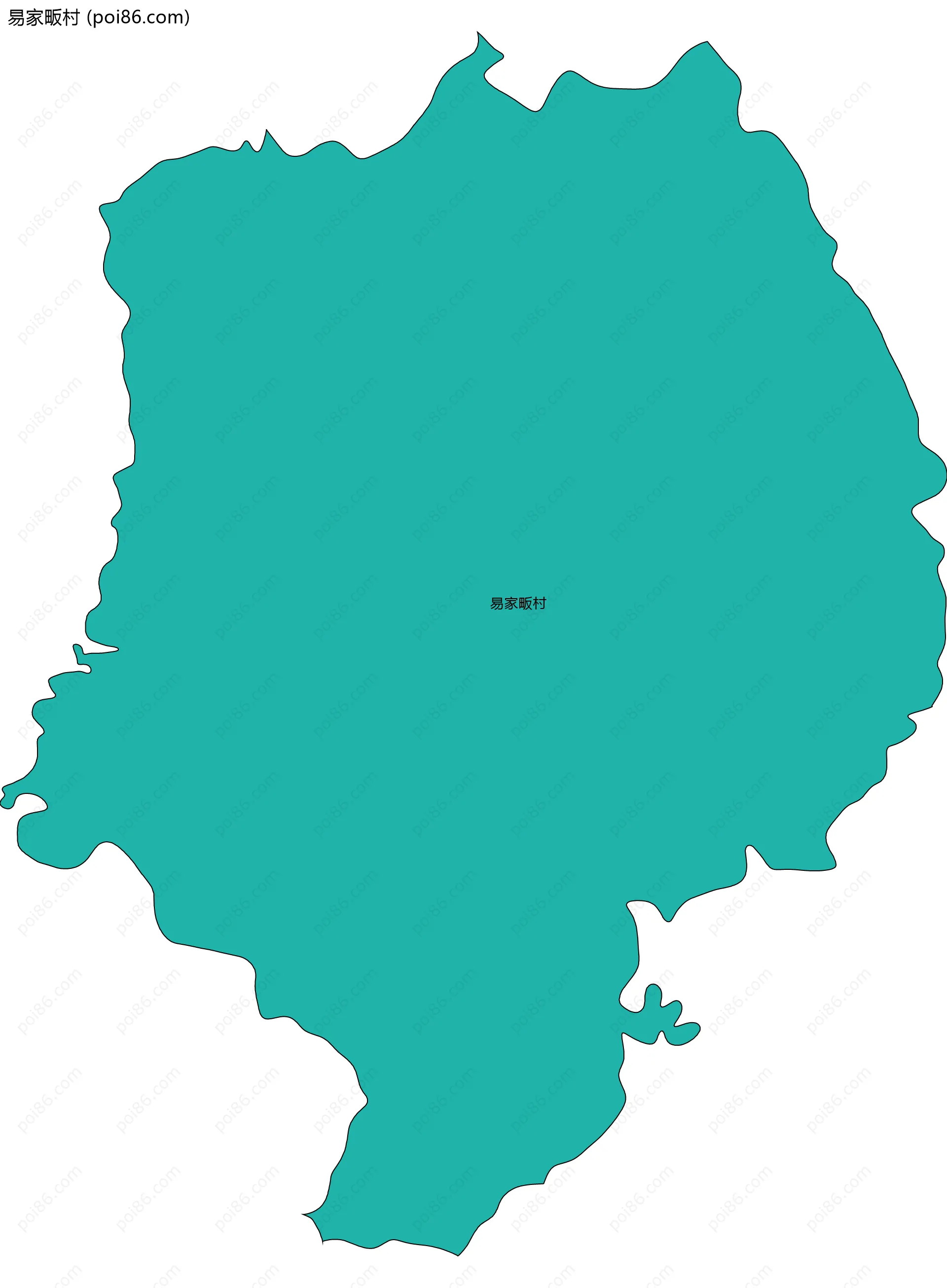 易家畈村边界地图