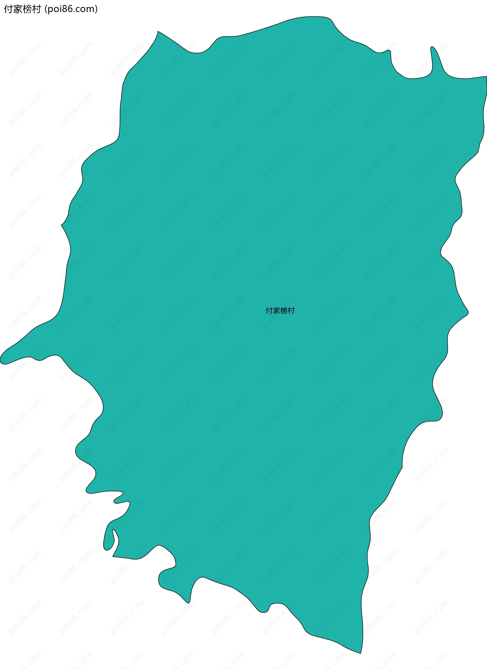 付家榜村边界地图