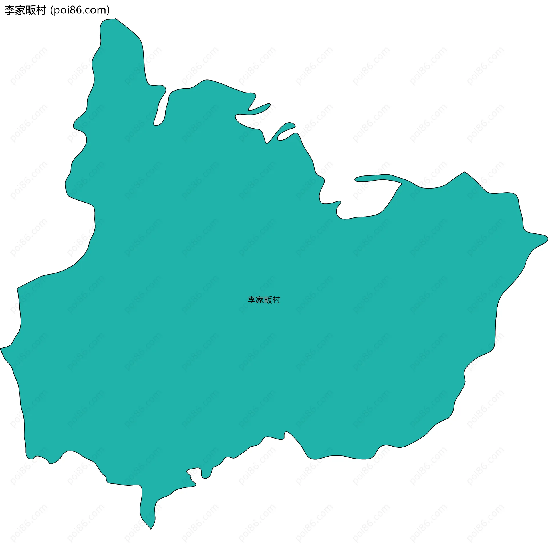 李家畈村边界地图