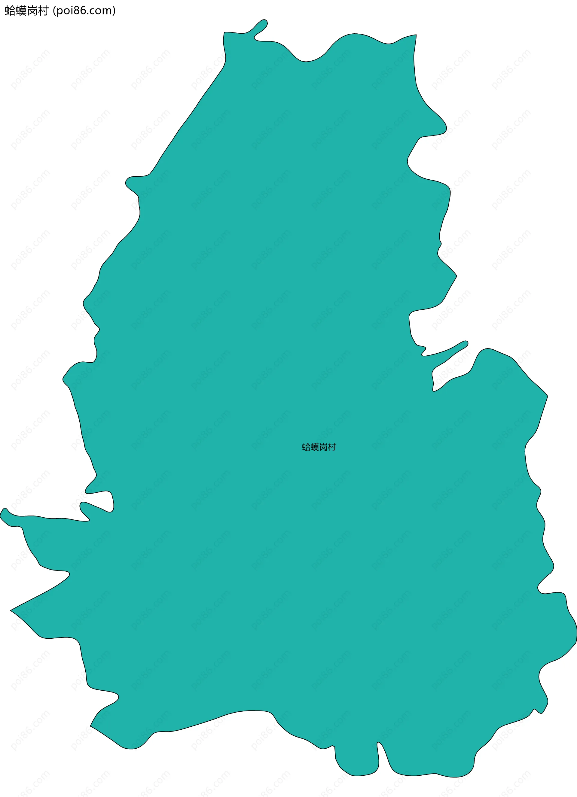 蛤蟆岗村边界地图