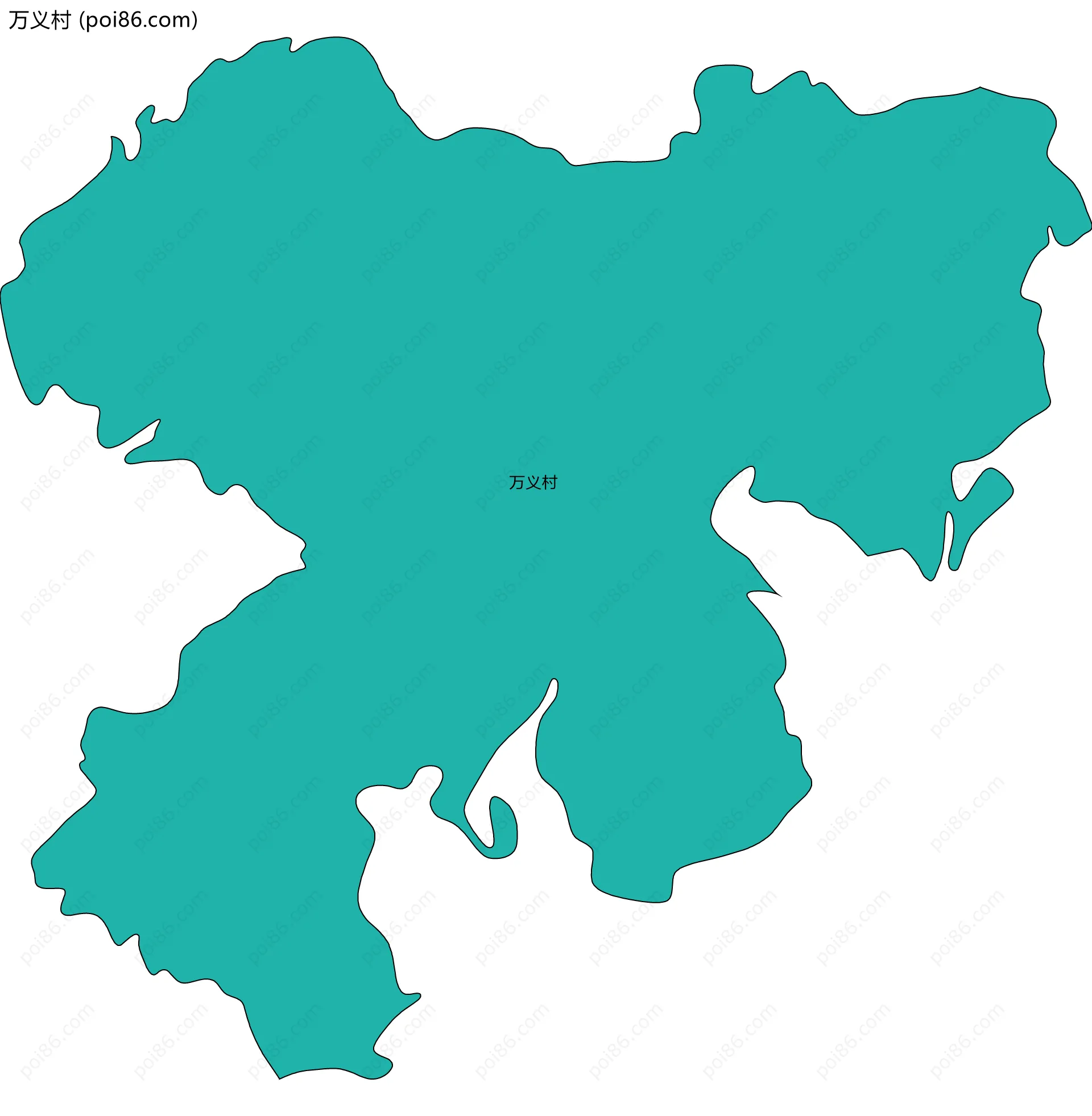 万义村边界地图