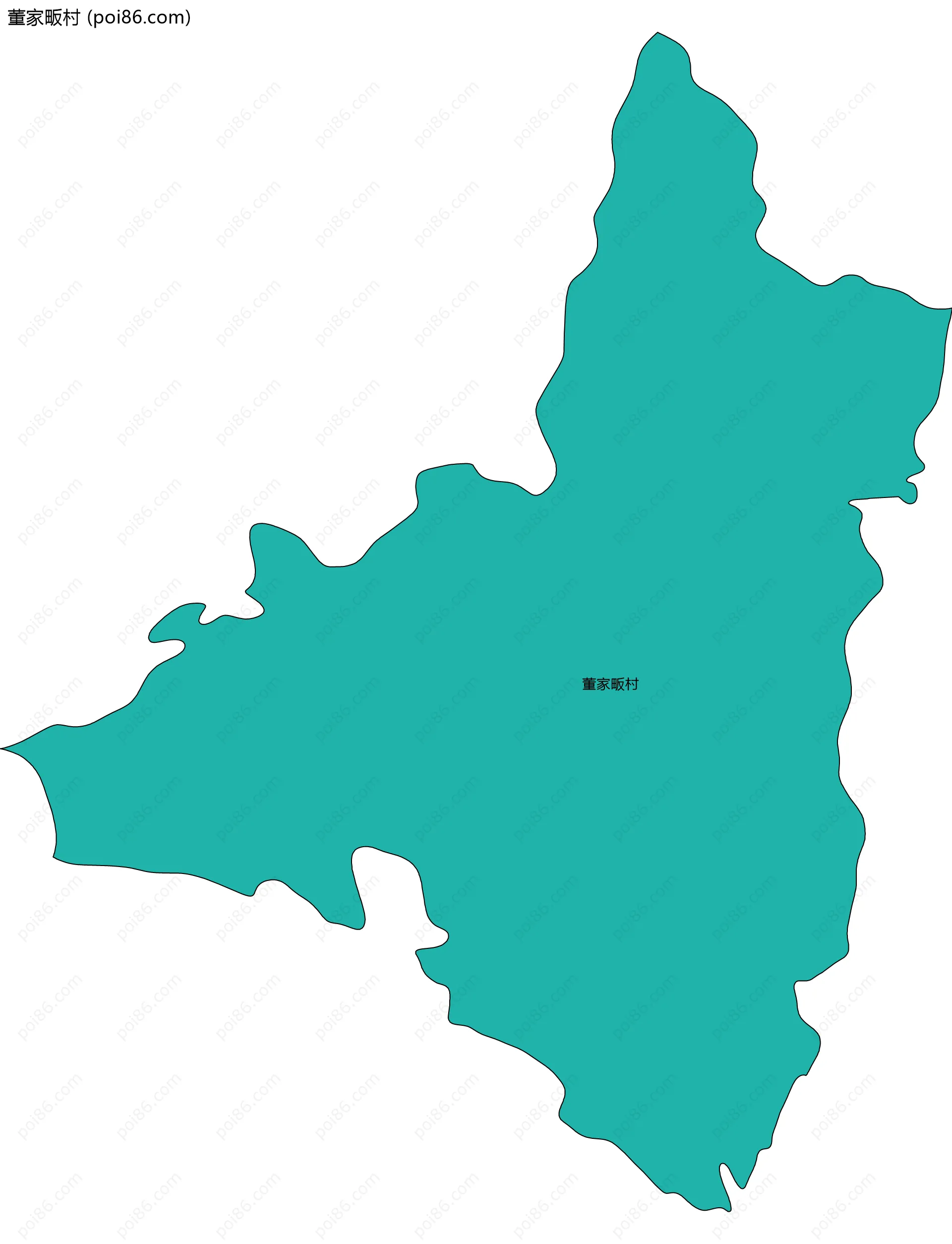 董家畈村边界地图