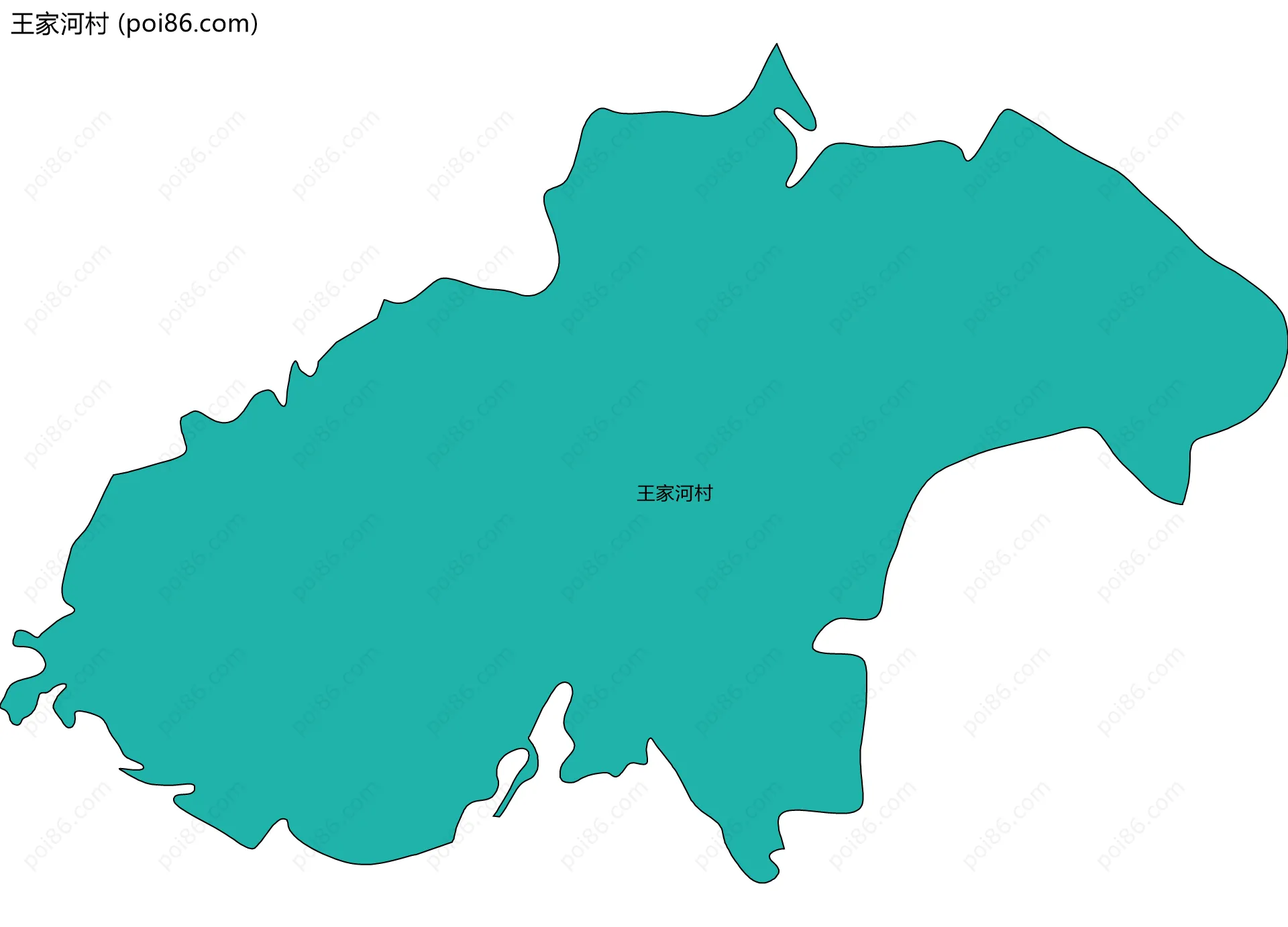 王家河村边界地图