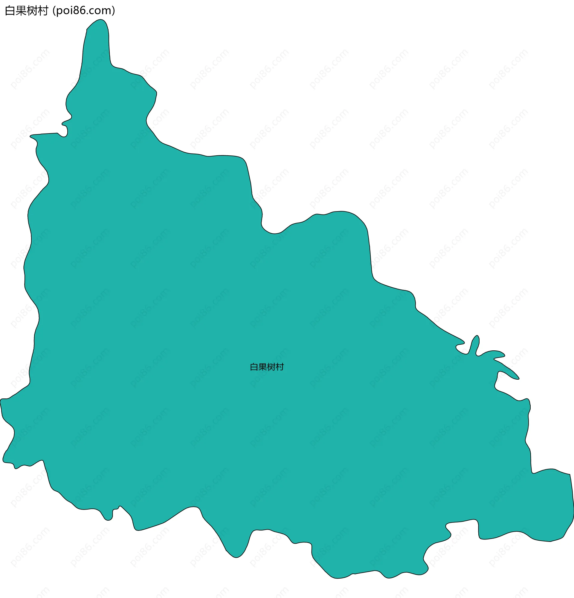 白果树村边界地图